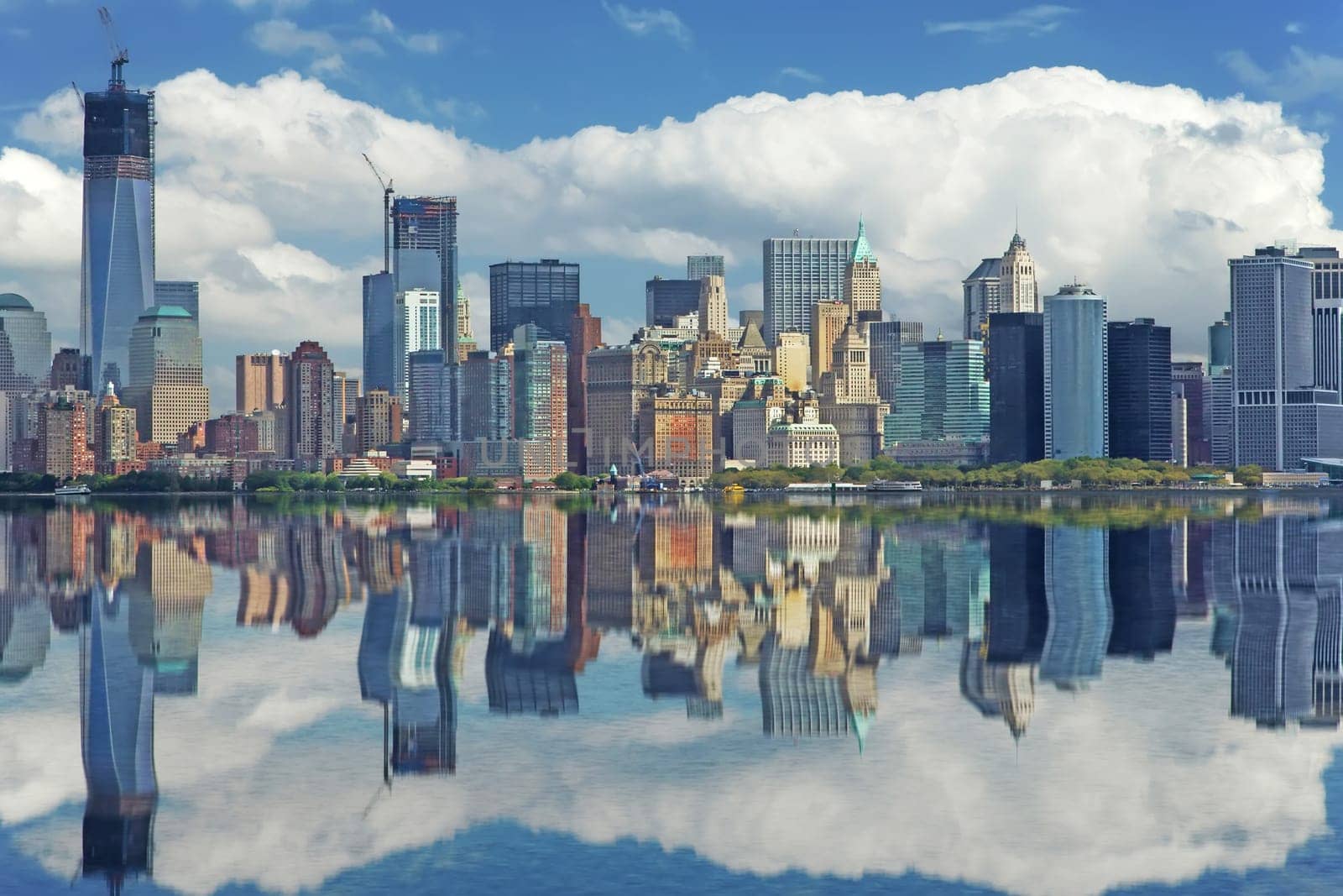 Lower Manhattan. View from Liberty Island.