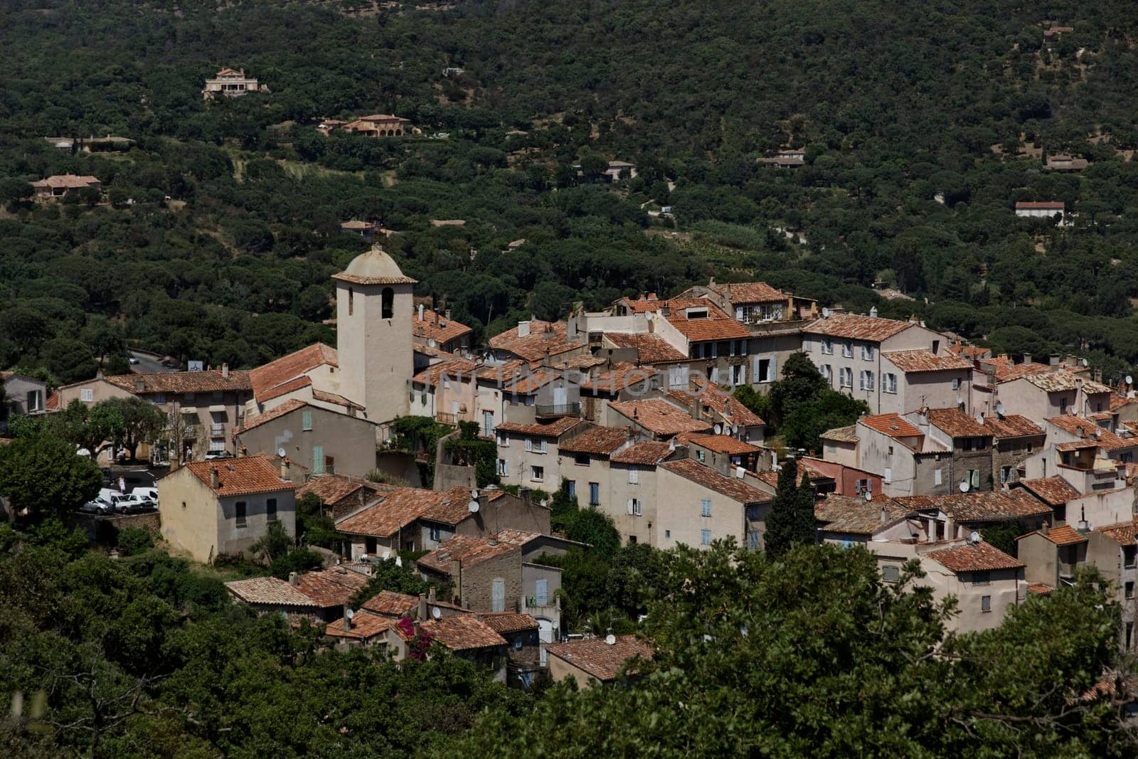 Mountain village Ramatuelle near Saint Tropez,Cote d'Azur,Provence,South of France - Mountain village of Ramatuelle nearby Saint Tropez,Cote d'Azur,Provence,Southern France