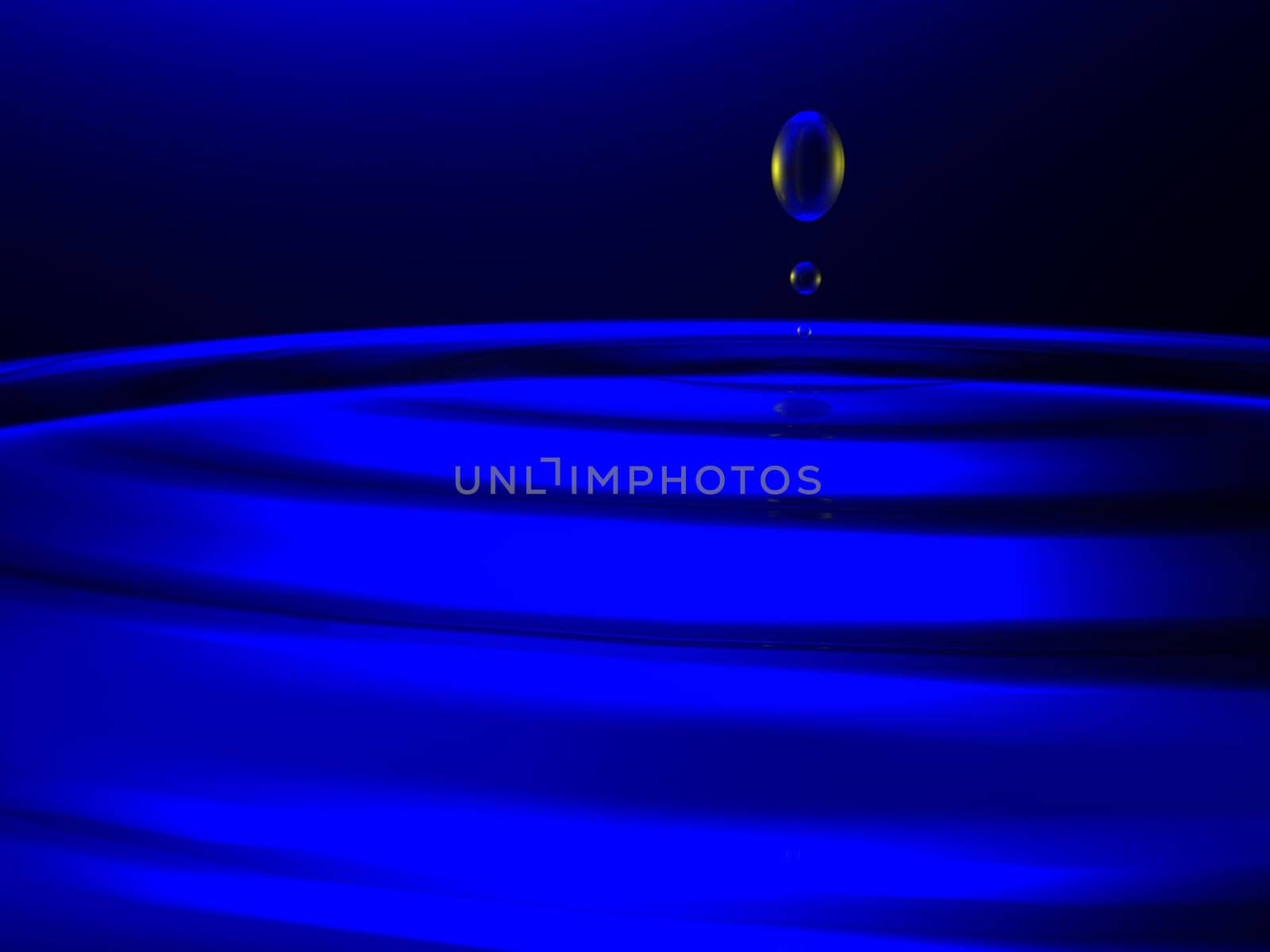 waterdrops on dark-blue background