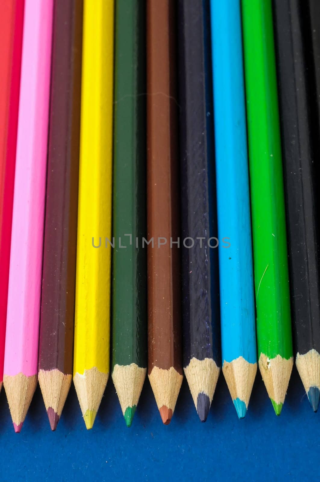 New Pencils Textured Set on a Colored Background