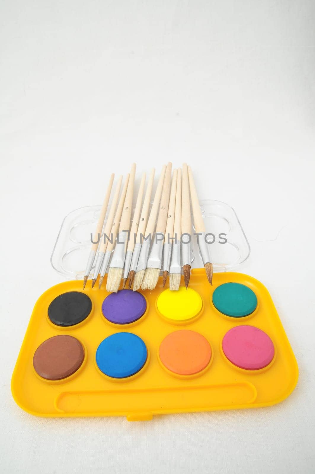 Yellow Watercolor New Set on a White Background