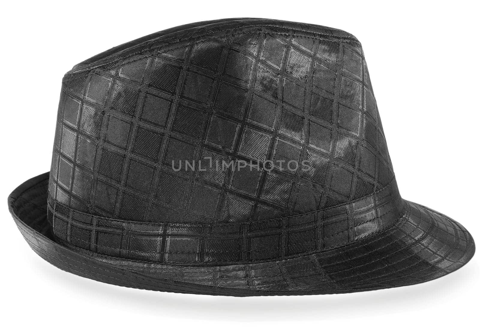Man,s black hat on white background ,isolated