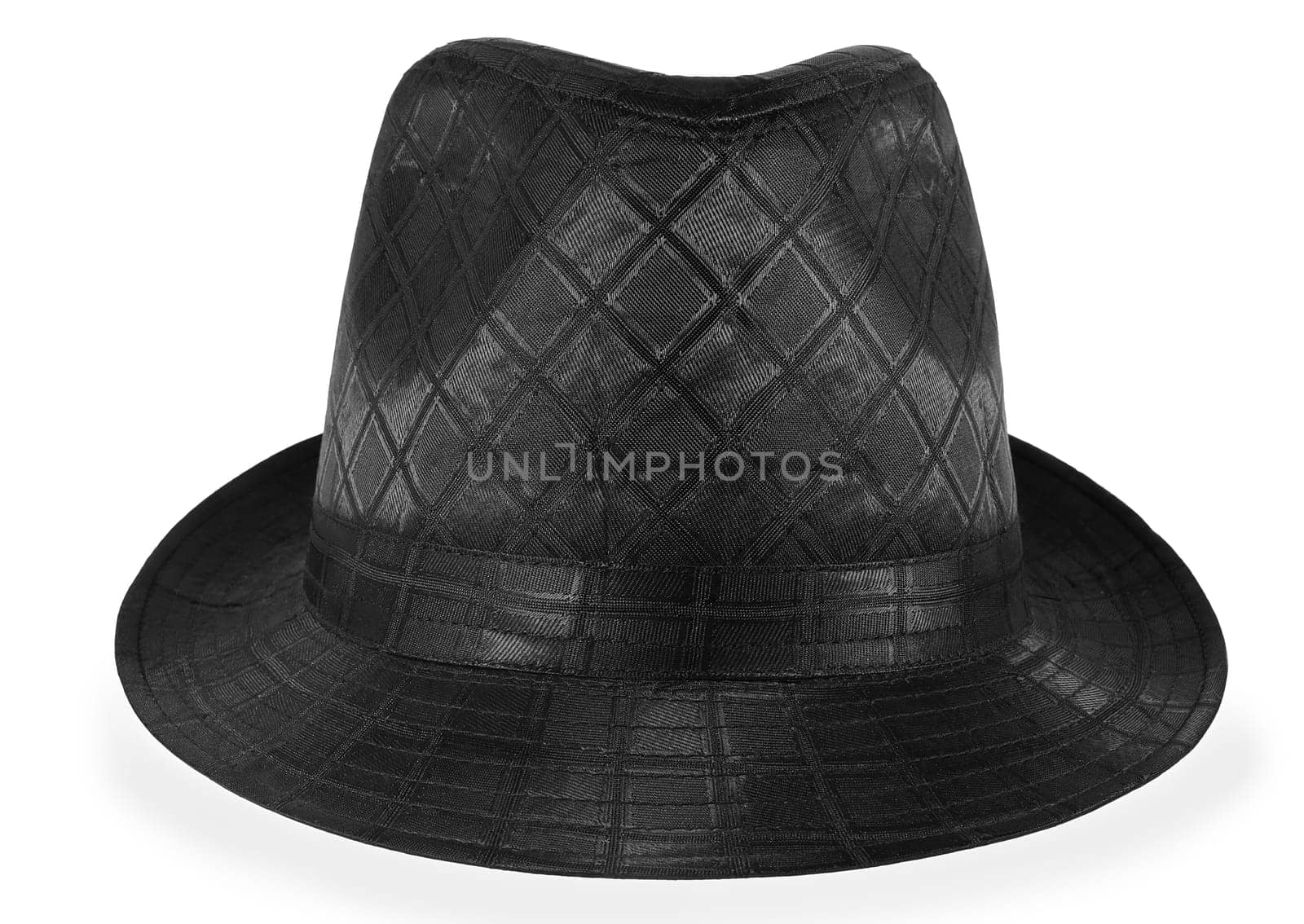 .Man,s black hat on white background ,isolated