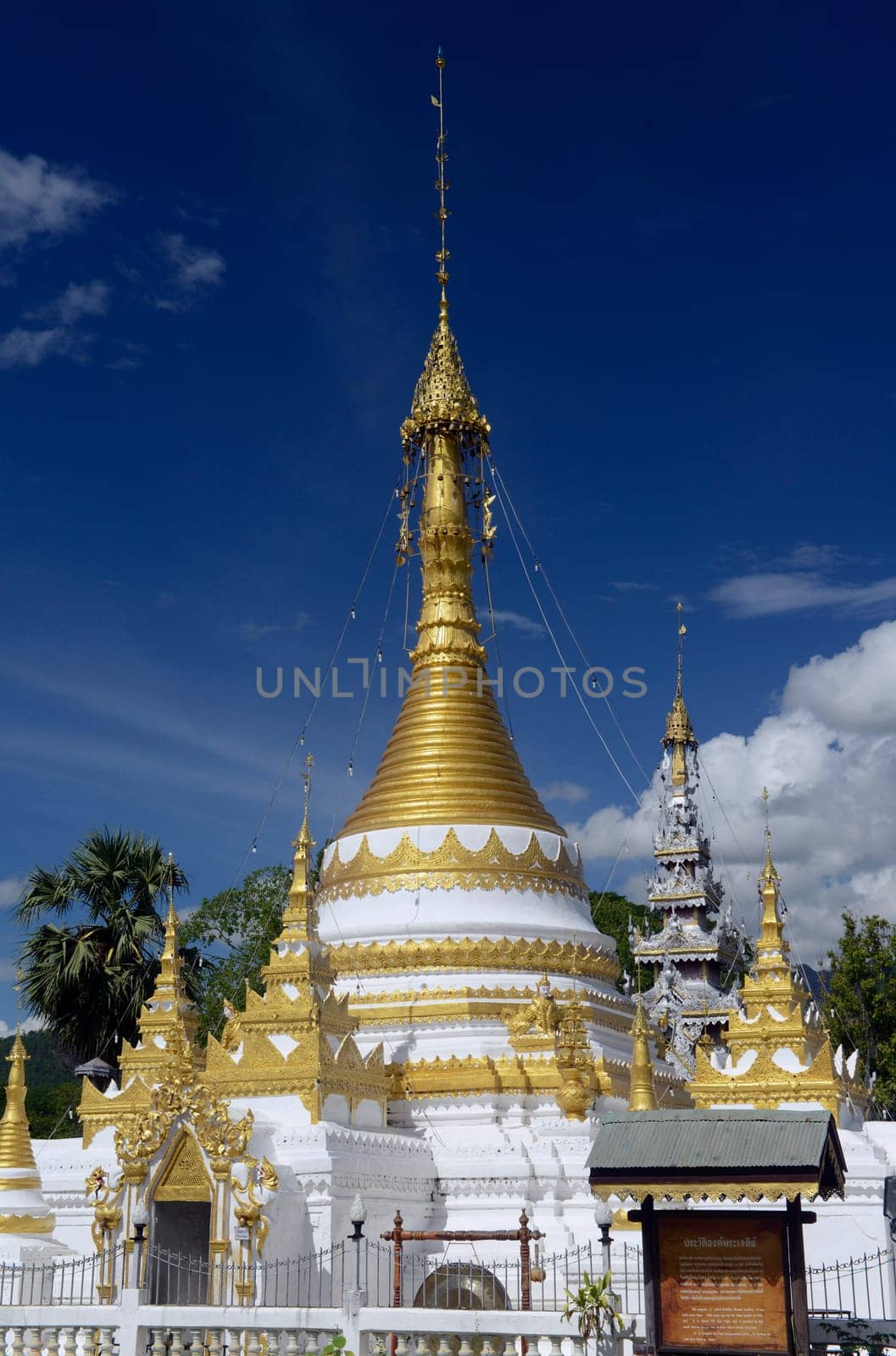 The landscape with the mountain road between Mae Hong on and pai in the mountain oust of Mae Hong Son in the north of Thailand in South East Asia.