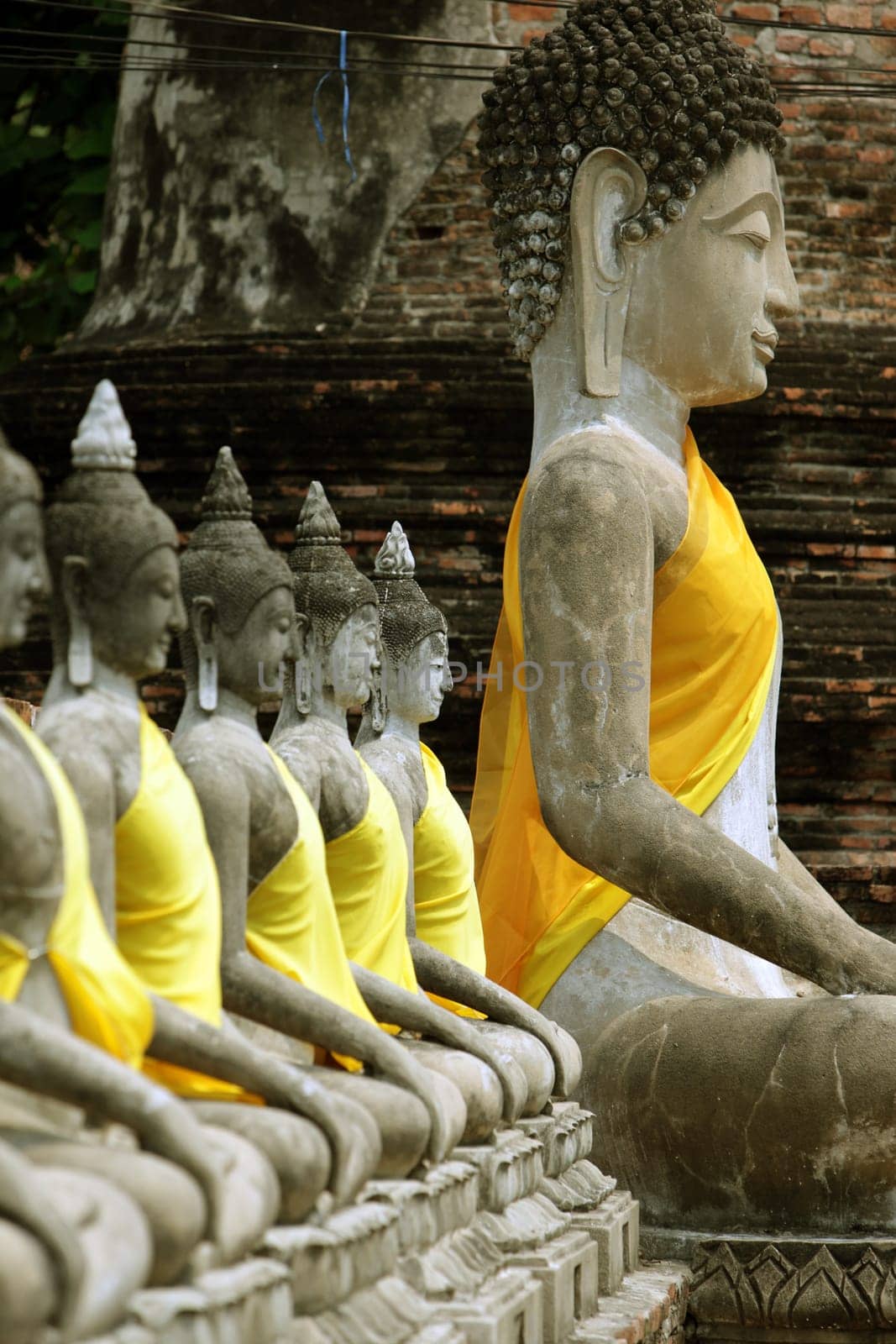 Wat Yai Chai Temple in the temple city of Ayutthaya,Thailand.