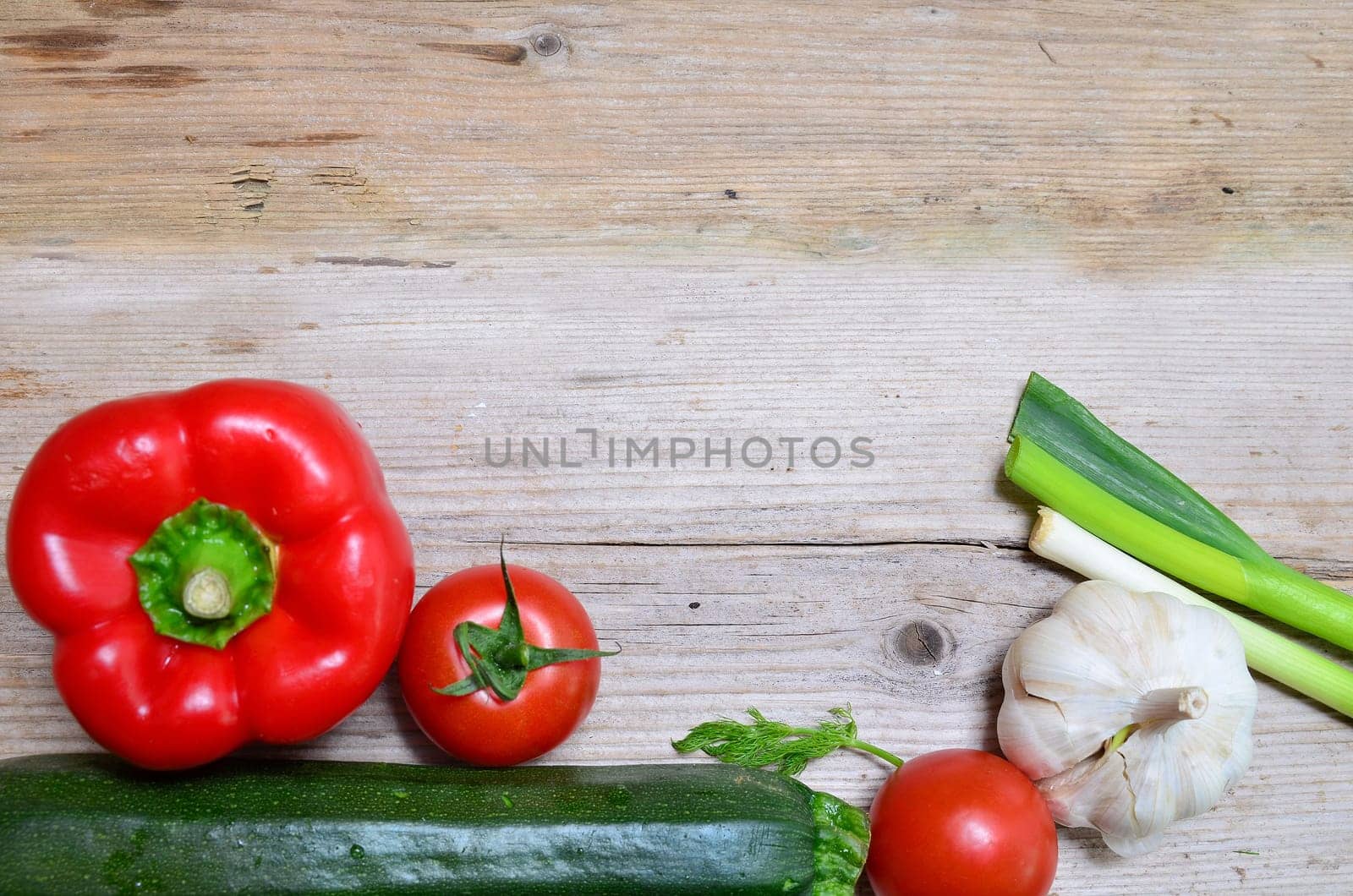 fresh vegetables on wooden board