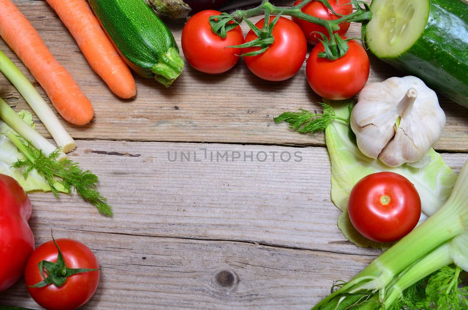 fresh vegetables on wooden board
