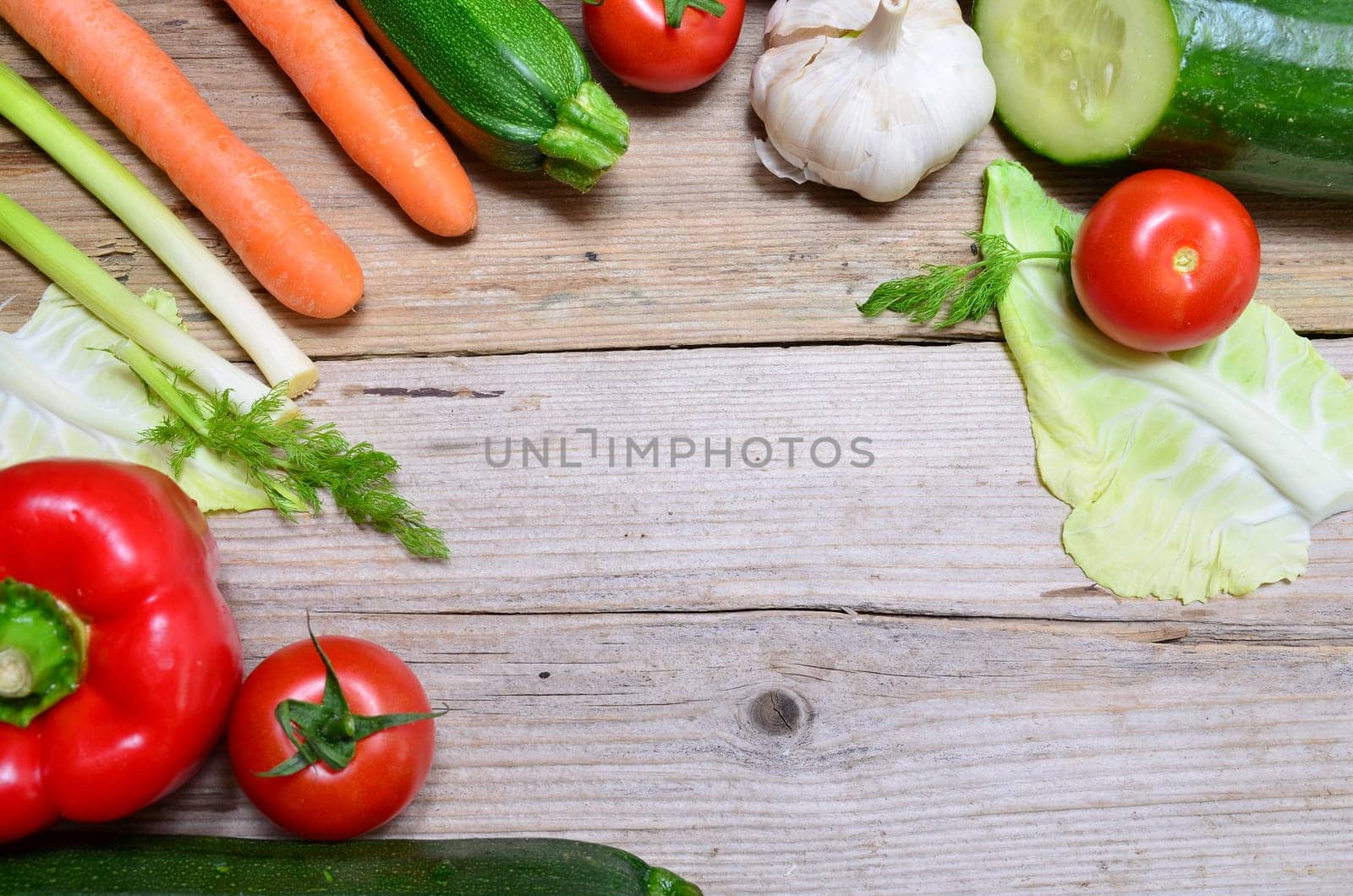 fresh vegetables on wooden board