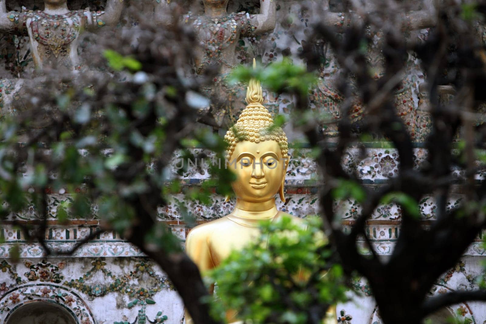 The temple complex of Wat Arun in Banglamphu in Bangkok,capital of Thailand in South East Asia.
