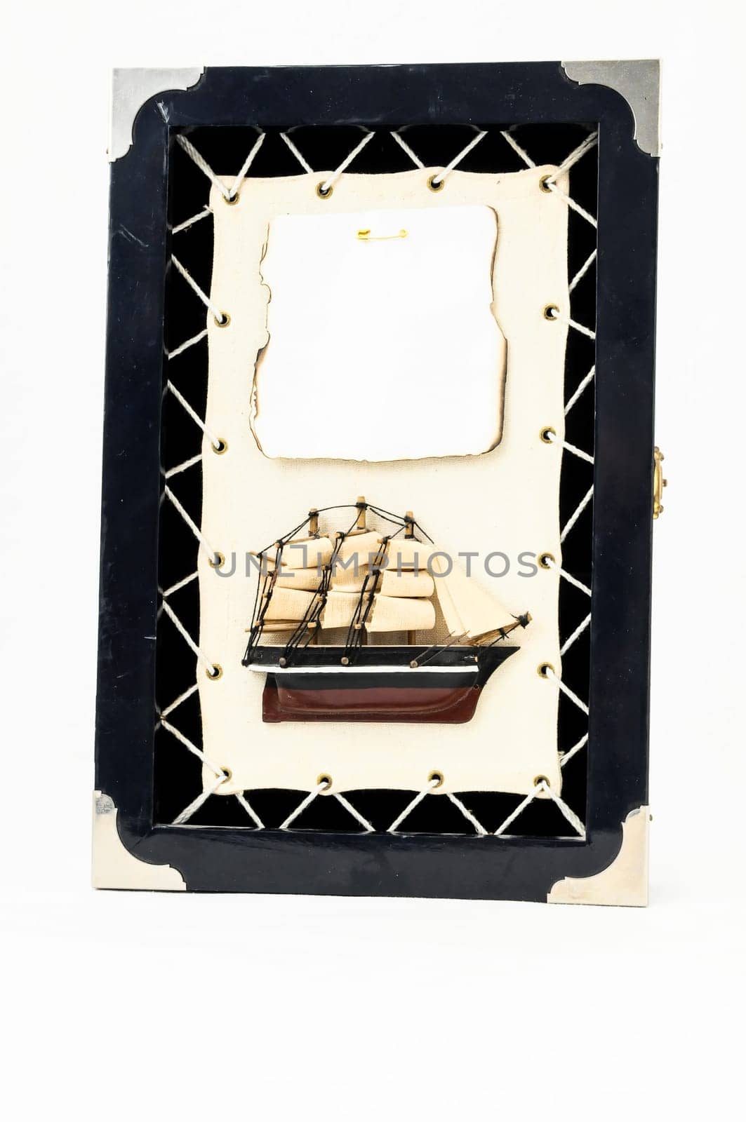 Beautiful Vintage old Wooden Pirate Sail Boat Figurine