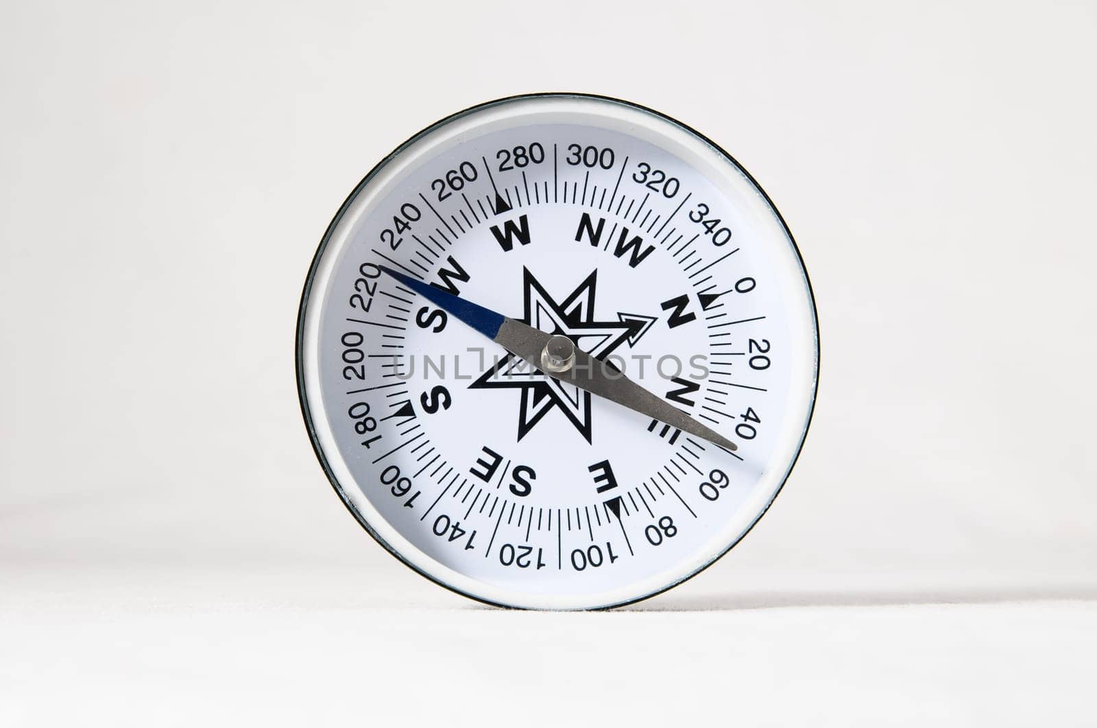 Orientation Concept - Analogic Compass on a White Background