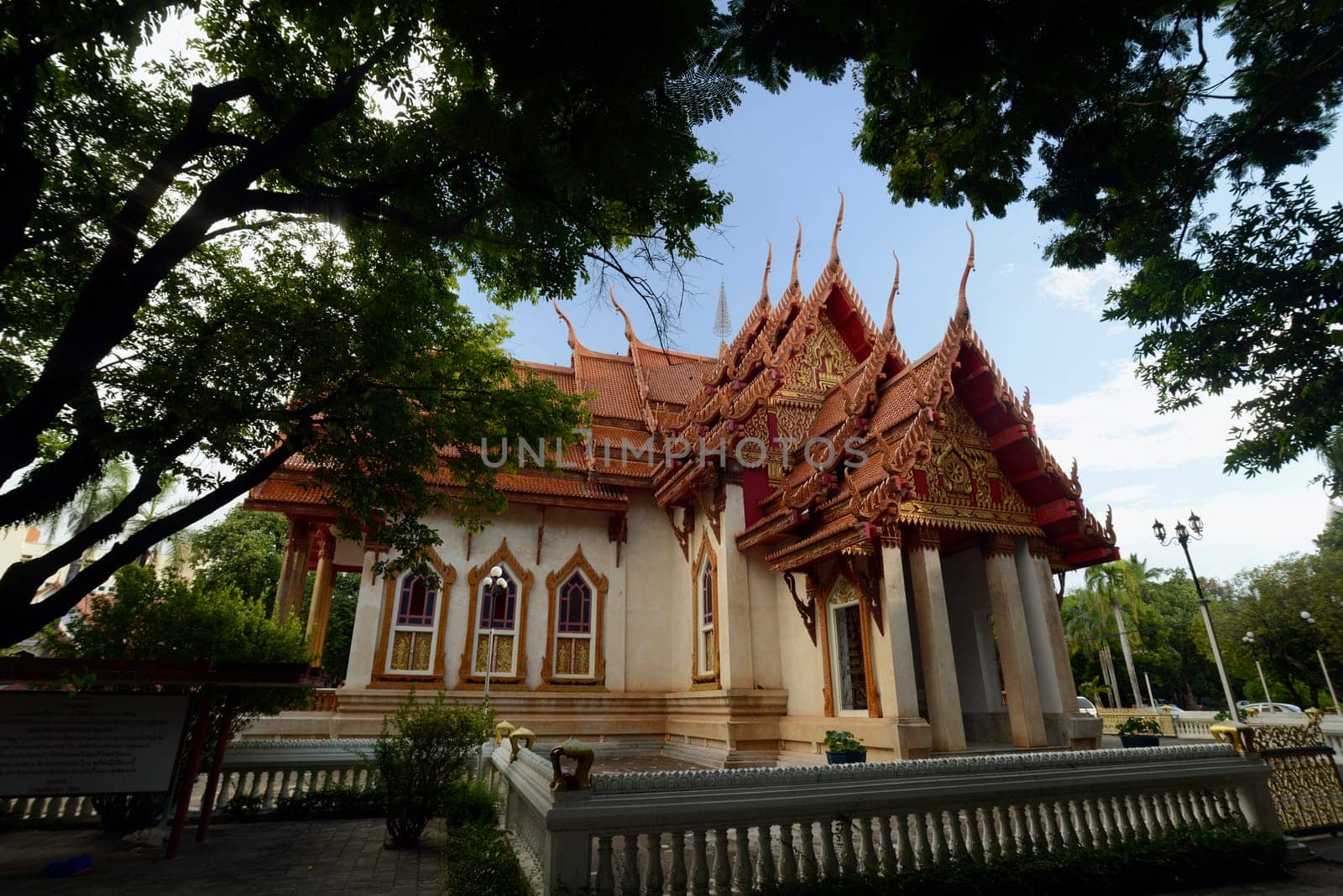 The temple Wat Si Ubon Rattanaram in the city of Ubon Ratchathani in northeastern Thailand in South East Asia.