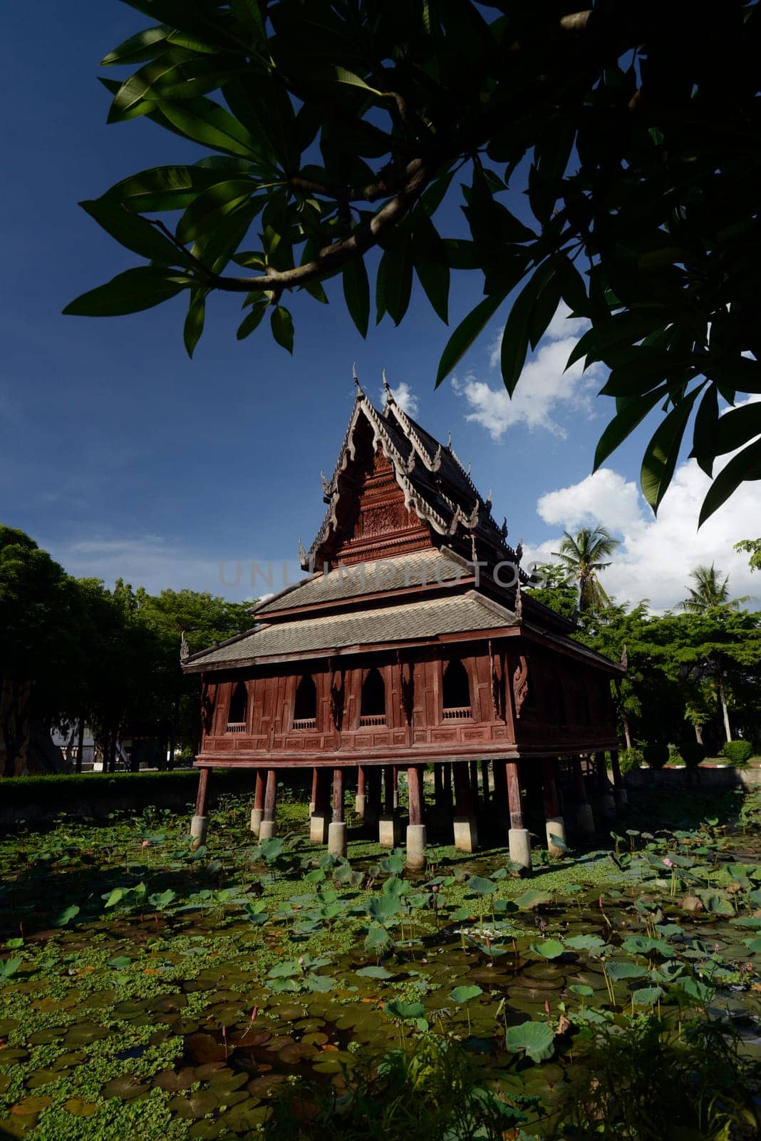 The temple Wat Thung Si Meuang in the city of Ubon Ratchathani in northeastern Thailand in South East Asia.