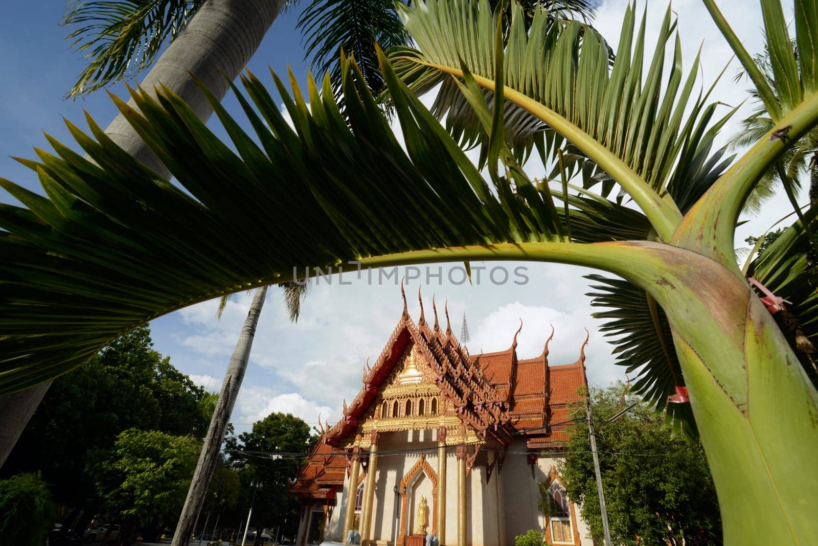 The temple Wat Si Ubon Rattanaram in the city of Ubon Ratchathani in northeastern Thailand in South East Asia.