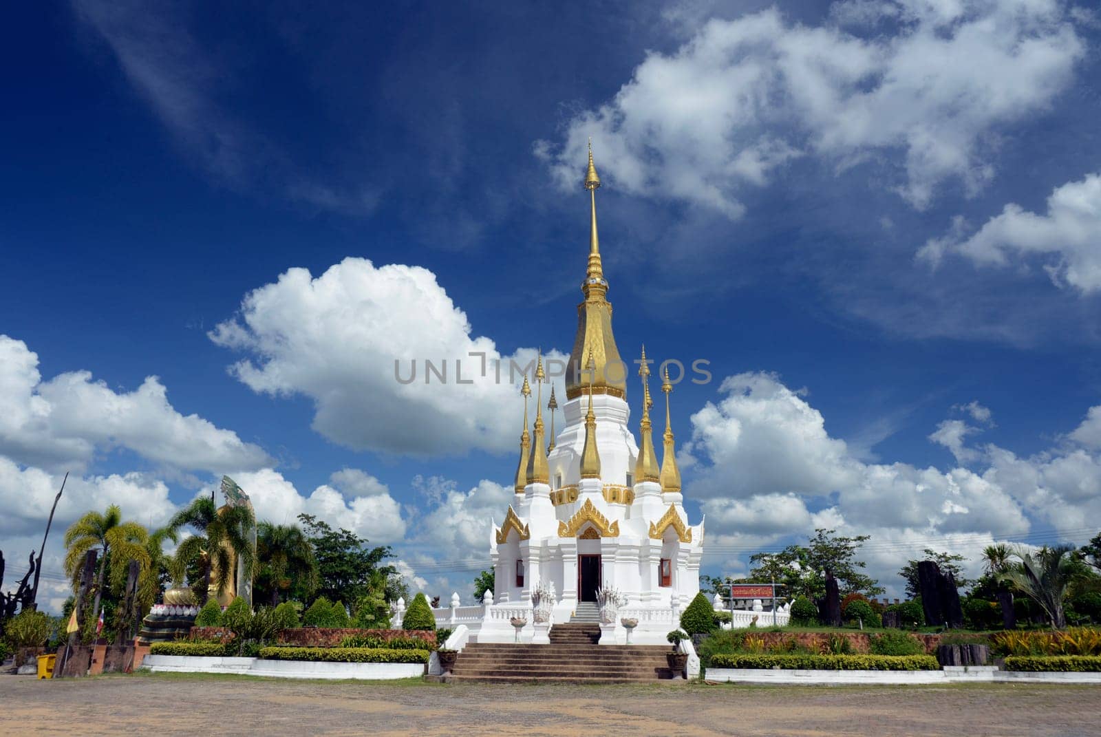 The Temple Wat Tham Khu Ha Sawan in Khong Jiam on the Mekong River near Pha Taem National Park near Ubon Ratchathani in northeastern Thailand in South East Asia.