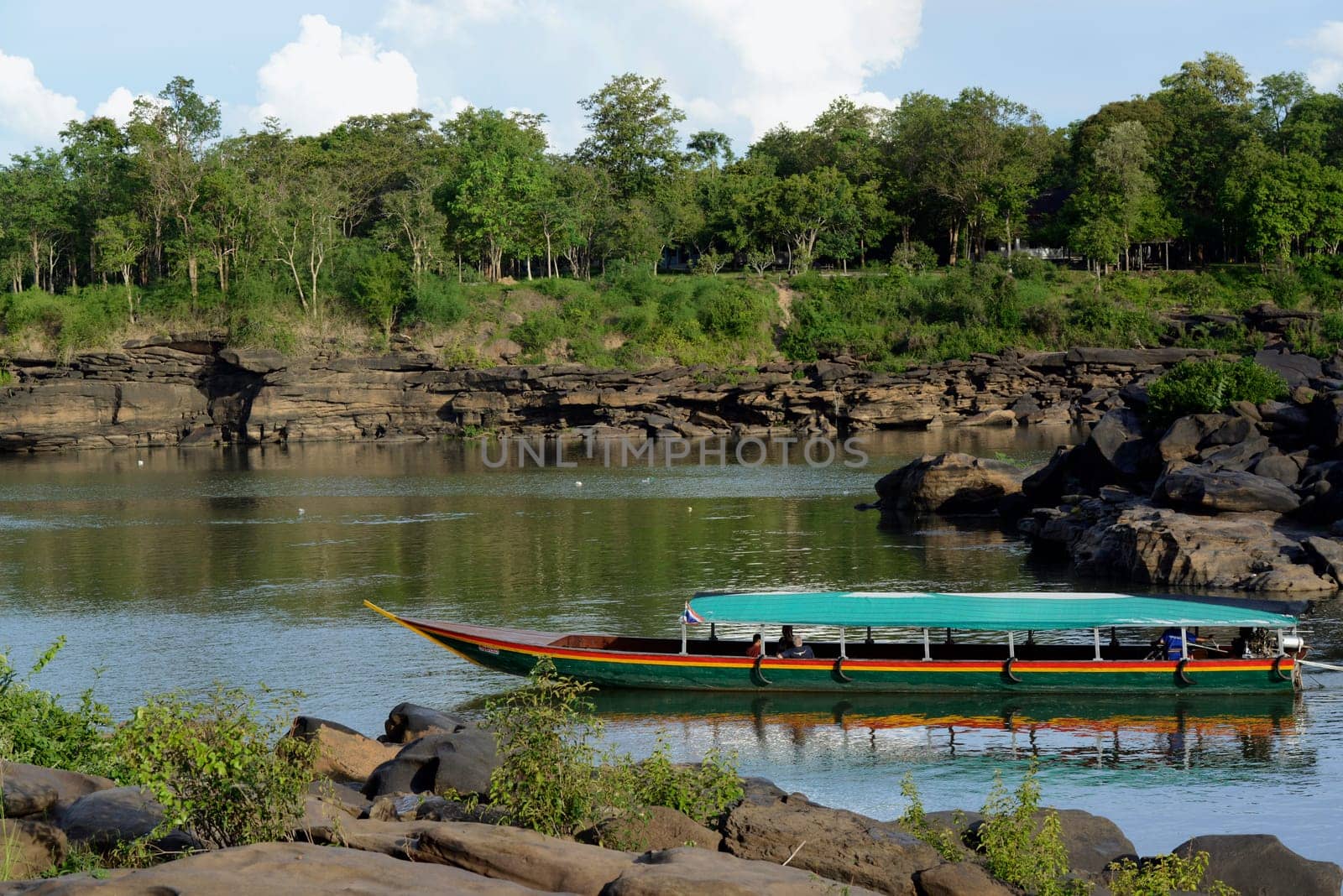 The landscape at Pha Taem National Park near Khong Chiam near Ubon Ratchathani in northeastern Thailand in South East Asia.