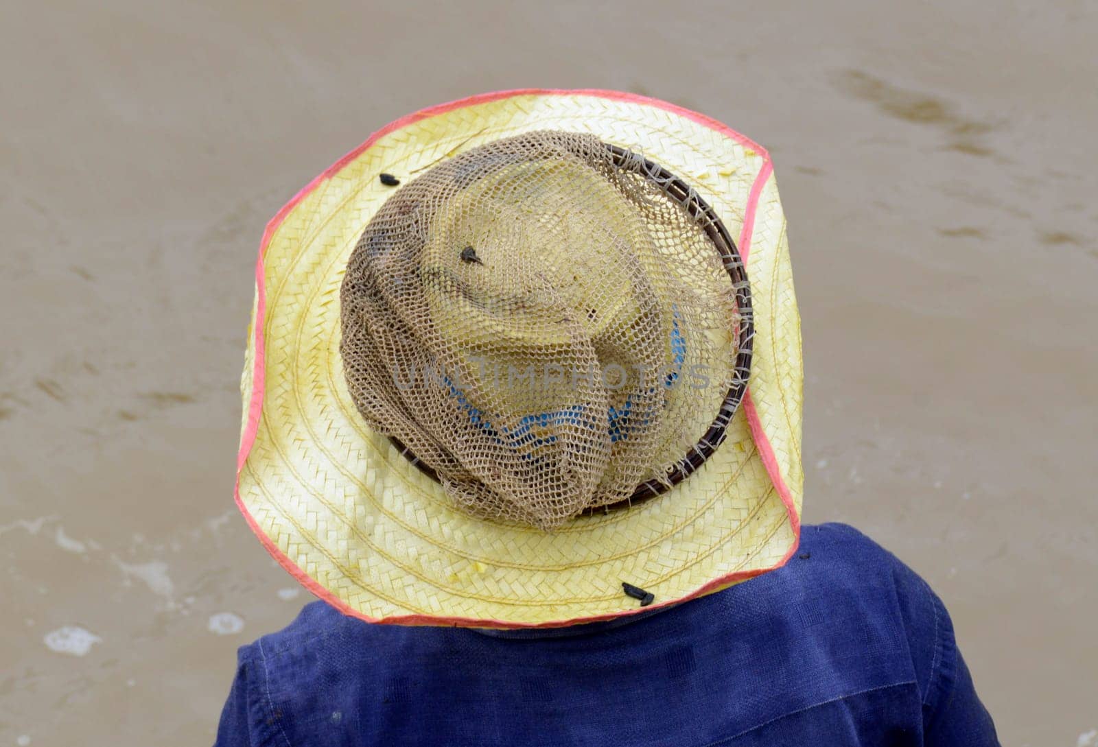 A woman fishing in a river in Amnat Charoen province northwest of Ubon Ratchathani in northeastern Thailand in South East Asia.