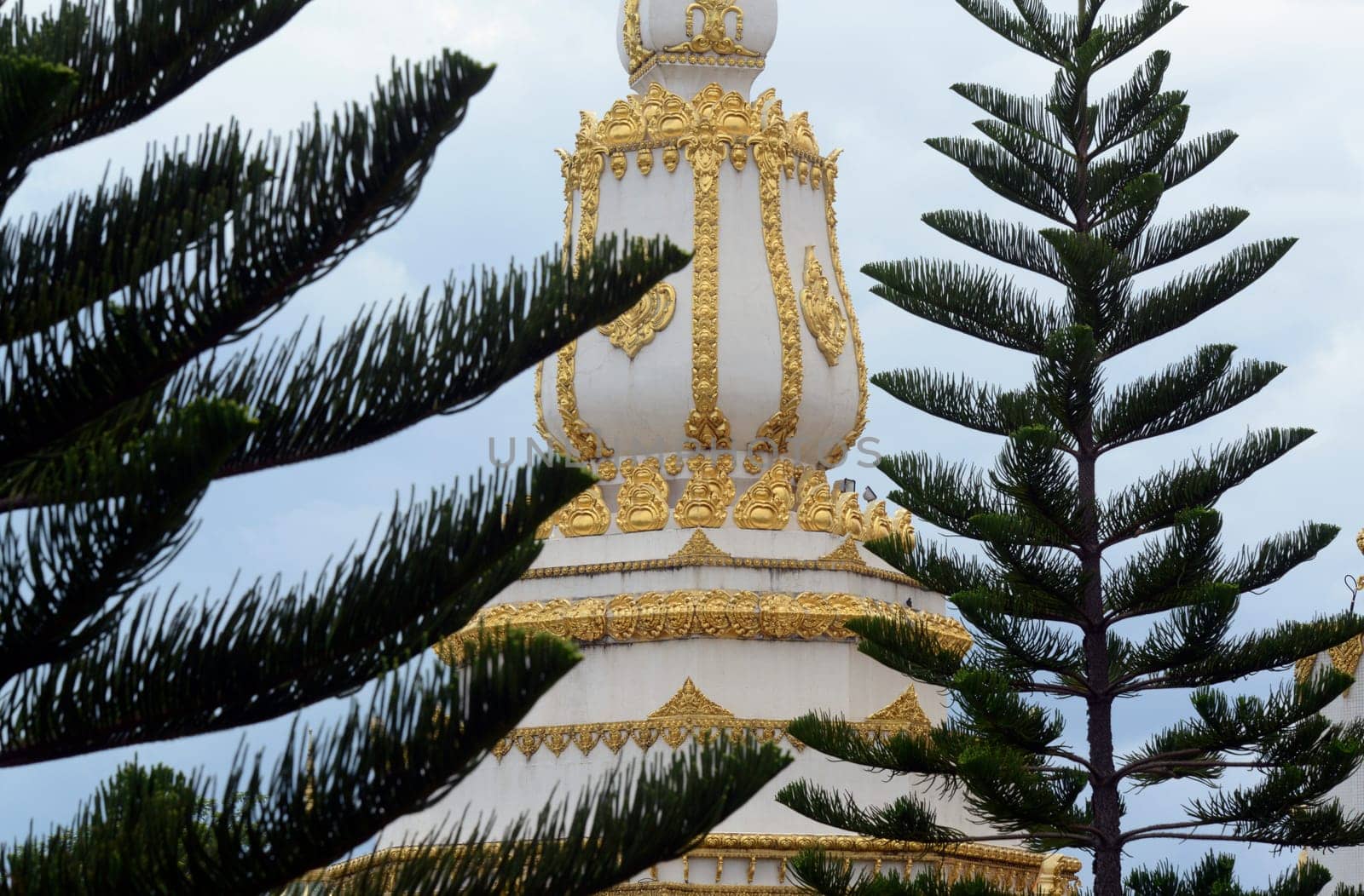 The Great Temple or Chedi Phra Maha Chedi Chai Mongkhon on a hill near Roi Et in Roi Et province northwest of Ubon Ratchathani in northeastern Thailand in South East Asia.