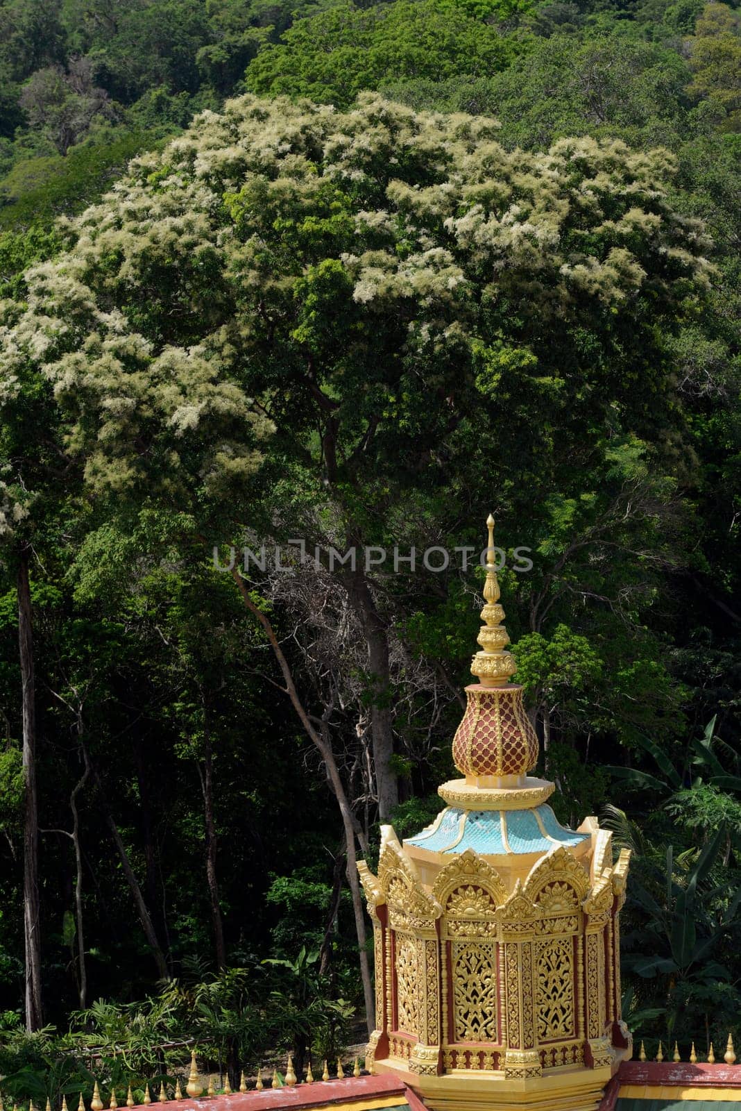 The Great Temple or Chedi Phra Maha Chedi Chai Mongkhon on a hill near Roi Et in Roi Et province northwest of Ubon Ratchathani in northeastern Thailand in South East Asia.