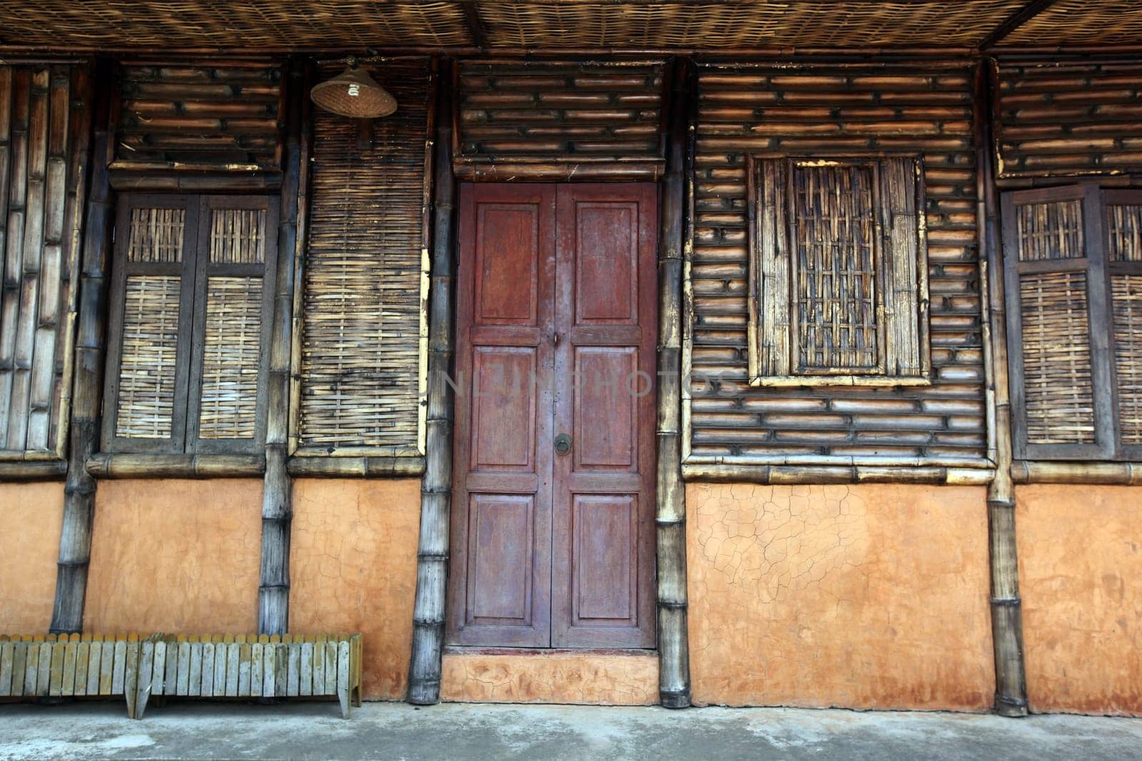 A farmhouse teahouse in the mountain village of Mae Salong in the hilly landscape of Chiang Rai in Chiang Rai Province in northern Thailand in South East Asia.