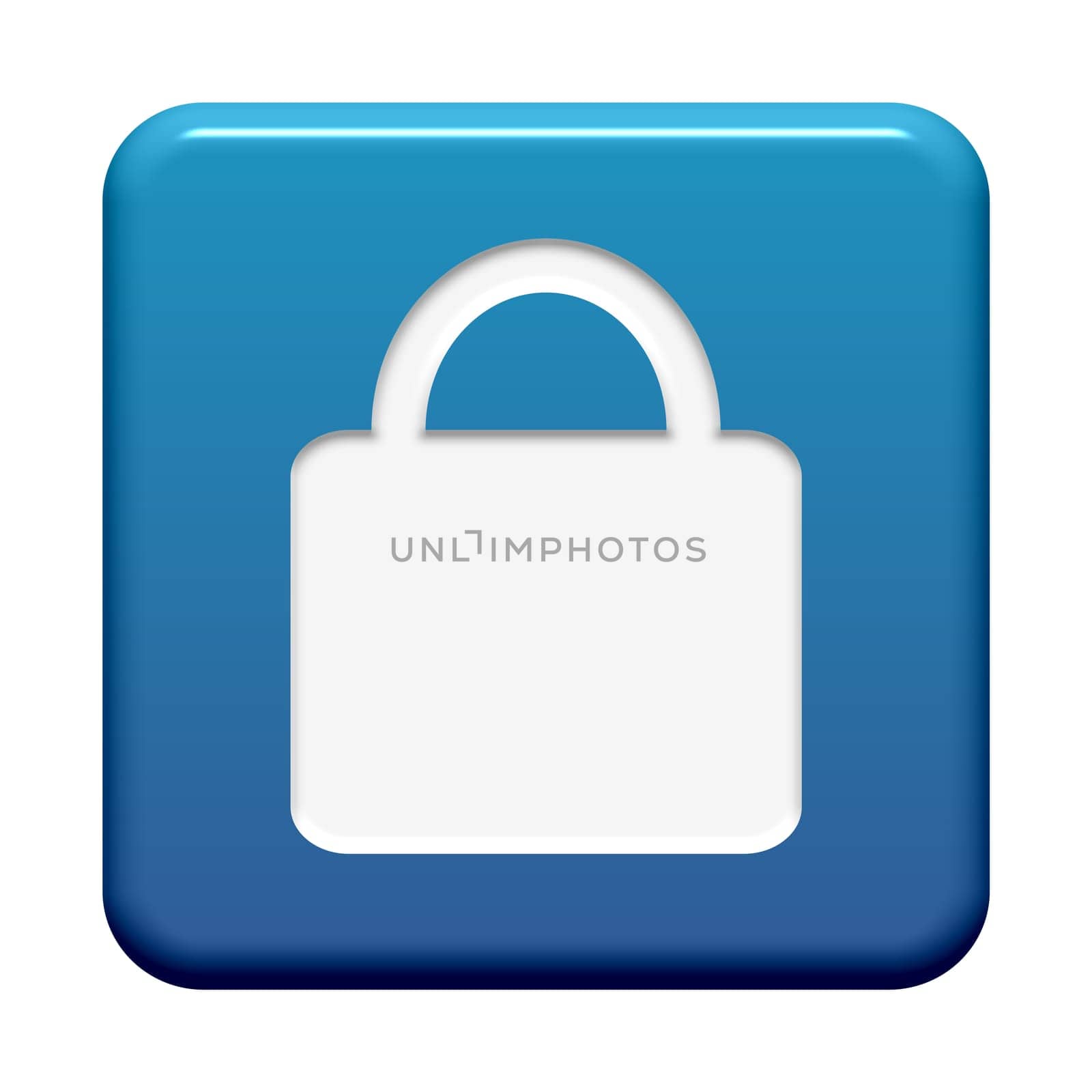 Blue Button: Lock icon