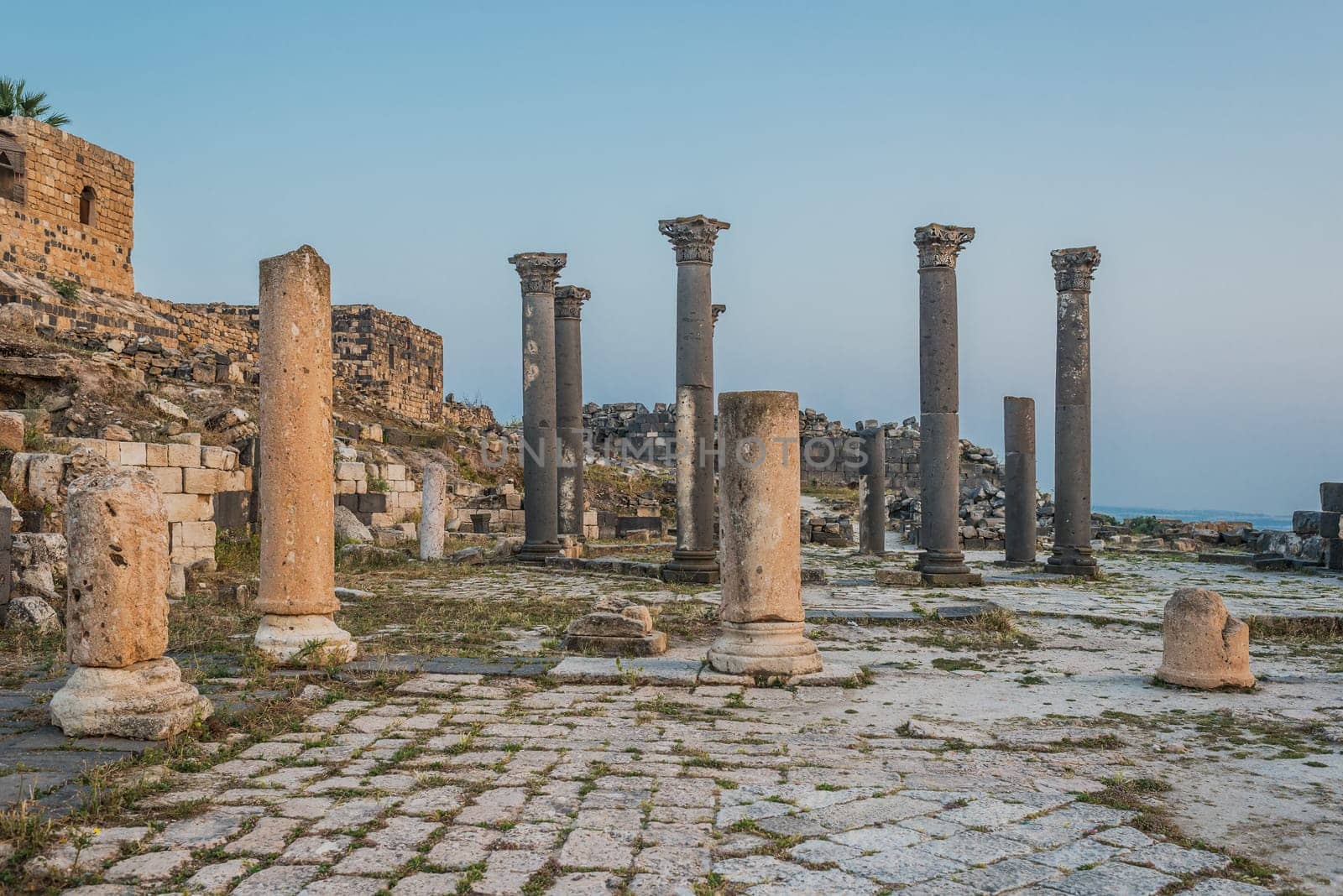 Umm Qais gadara romans ruins in jordan