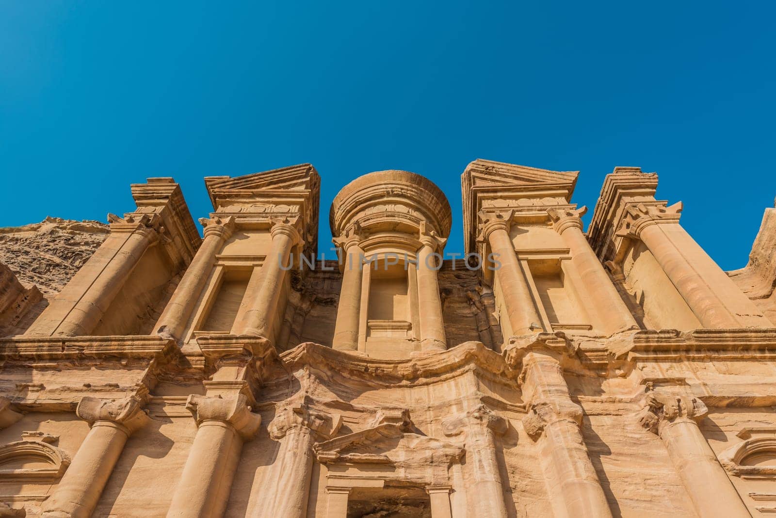 The Monastery Al Deir in nabatean petra jordan middle east