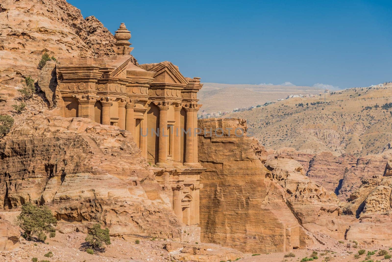 The Monastery Al Deir in nabatean petra jordan middle east