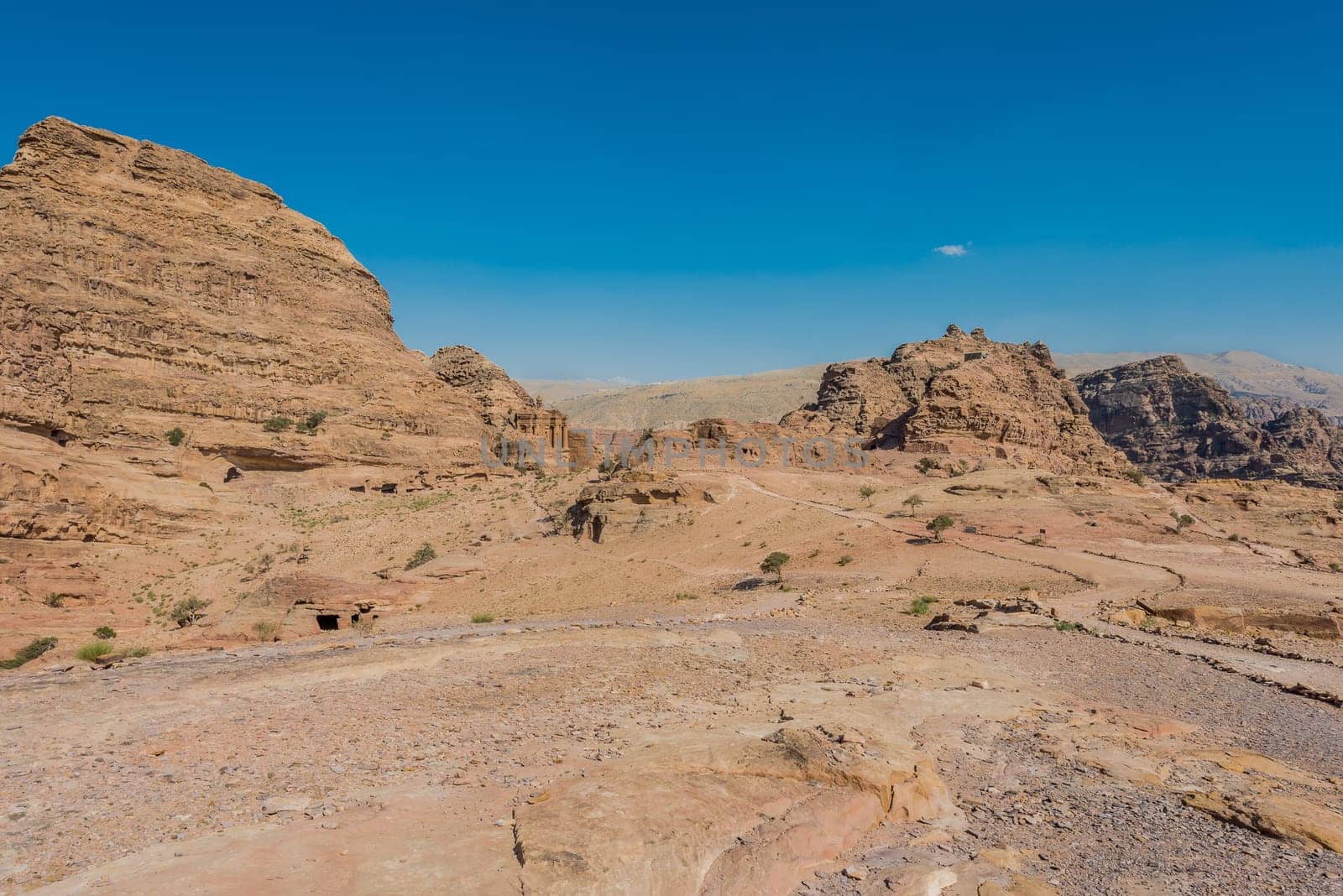 The Monastery Al Deir in nabatean petra jordan middle east