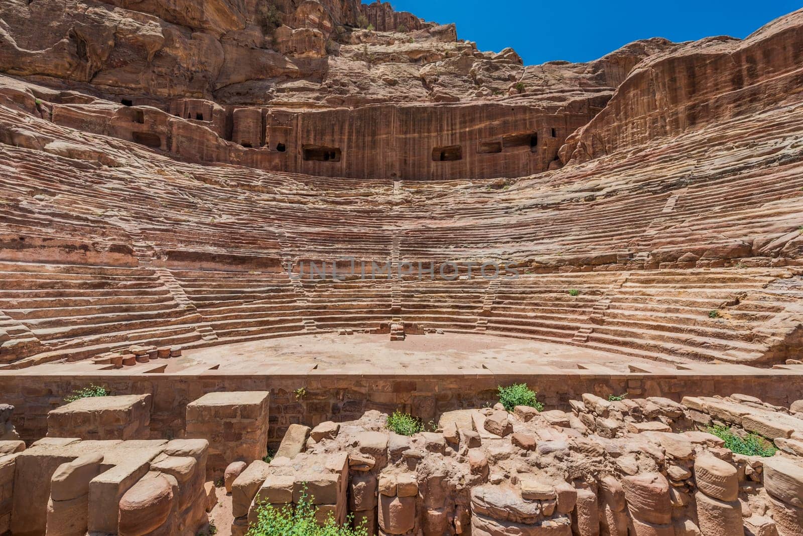 roman theater arena in nabatean petra jordan middle east