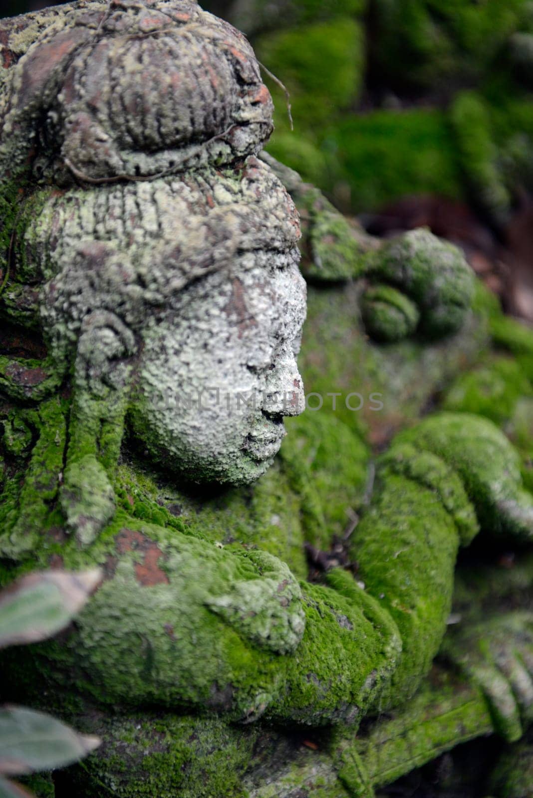 Traditional figures are available for sale in the garden of Ban Phor Linag Meun's Terracota Art at Terracota Garden in Chiang Mai in northern Thailand in South East Asia.