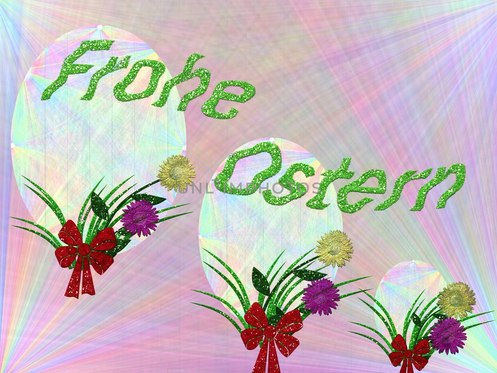 decorated in pastel color card easter festival for