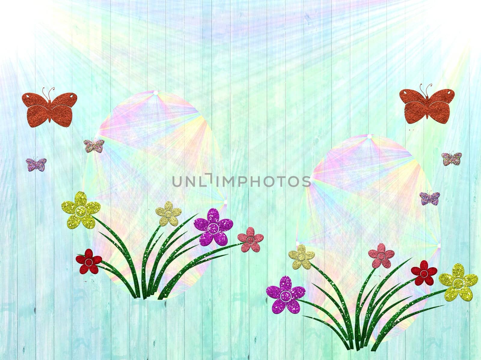 decorated in pastel color card easter festival for