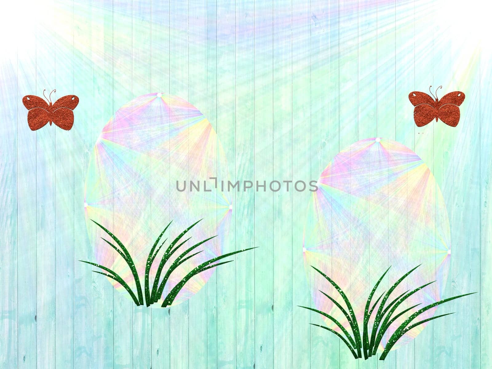 decorated in pastel color card easter festival for