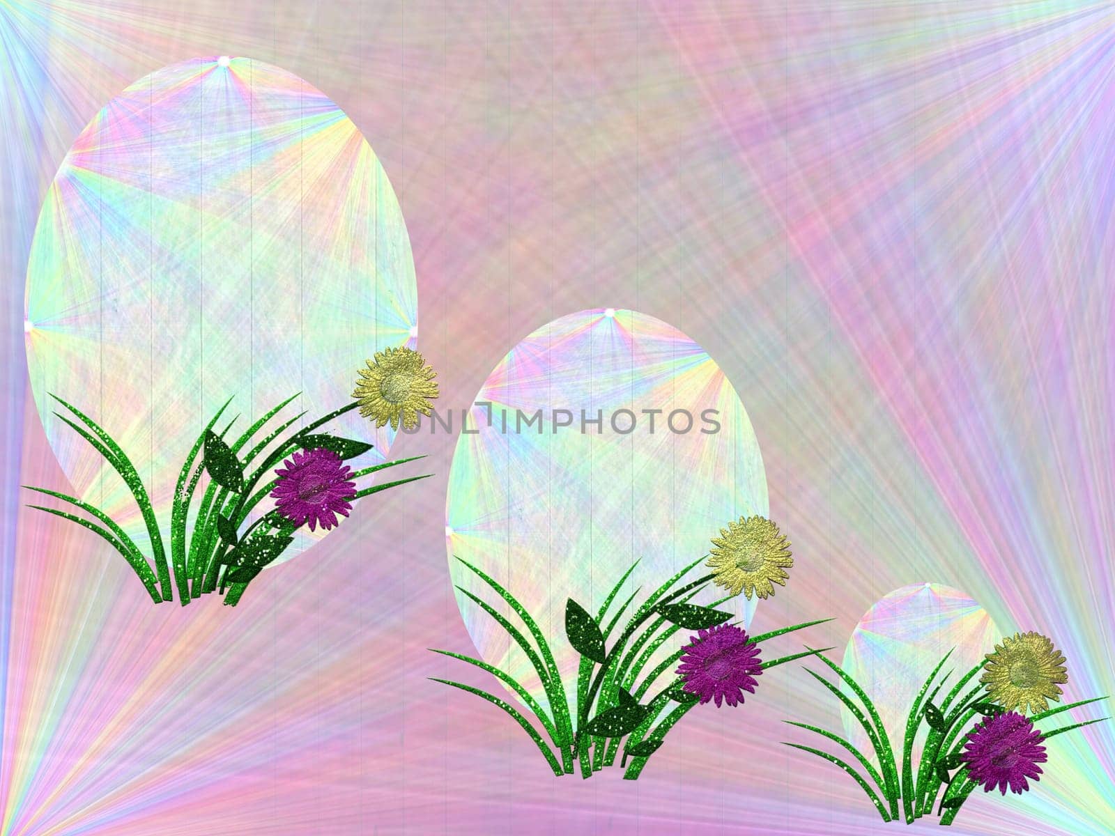 decorated in pastel color card easter festival for