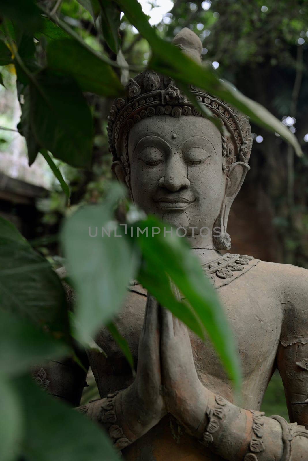 Traditional figures are available for sale in the garden of Ban Phor Linag Meun's Terracota Art at Terracota Garden in Chiang Mai in northern Thailand in South East Asia.
