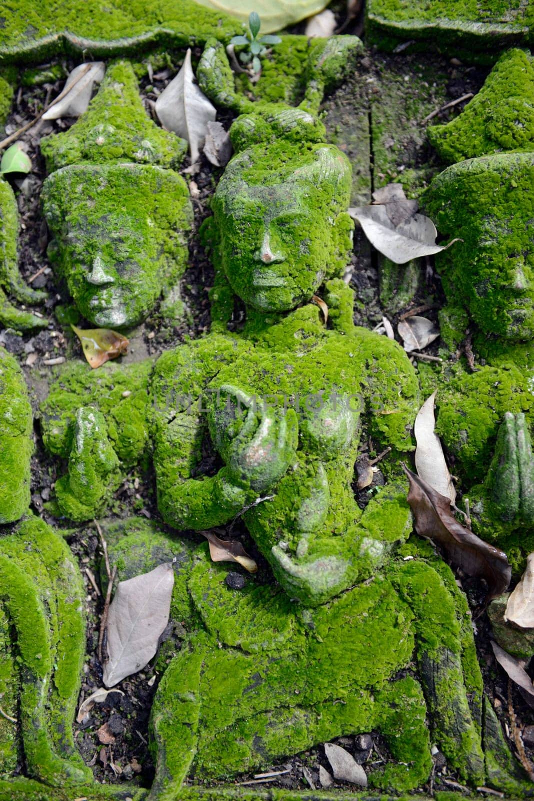 Traditional figures are available for sale in the garden of Ban Phor Linag Meun's Terracota Art at Terracota Garden in Chiang Mai in northern Thailand in South East Asia.