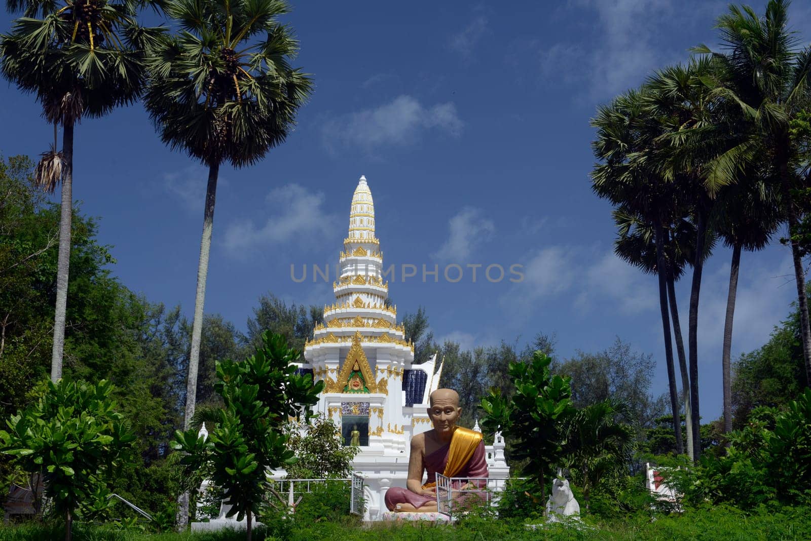 A small temple at Hat Kata Yai in the mountains in the south of the island of Phuket in the south of Thailand in South East Asia.
