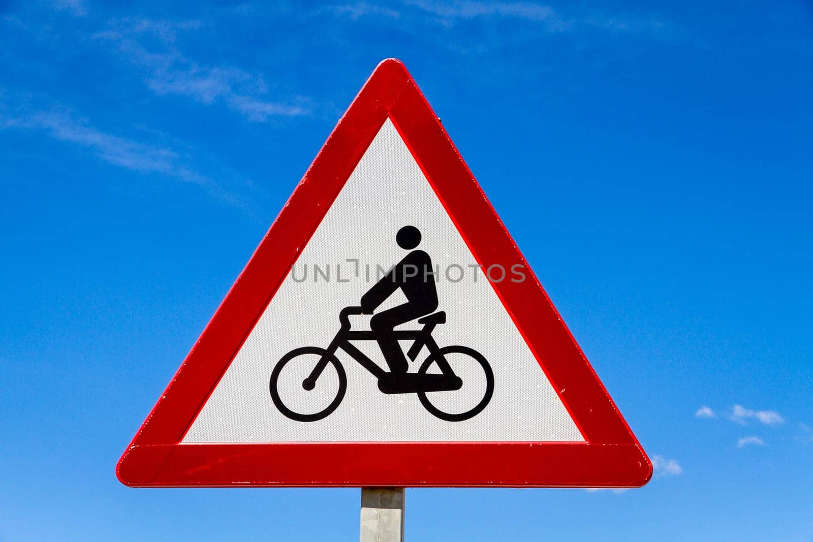 motorcycle and bicycle sign in a road