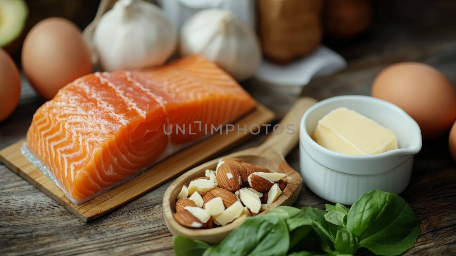 Ketogenic diet. Keto diet concept, Generative AI food