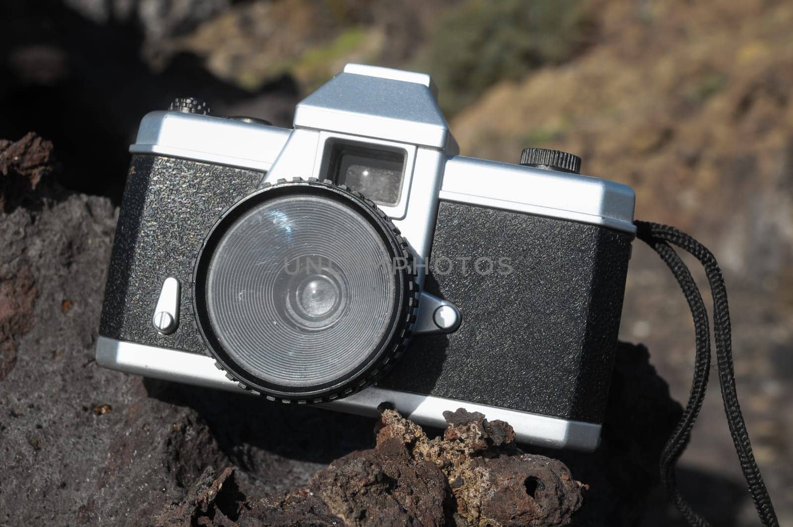 Photography Concept Classic Vintage 35mm Gray Plastic Camera