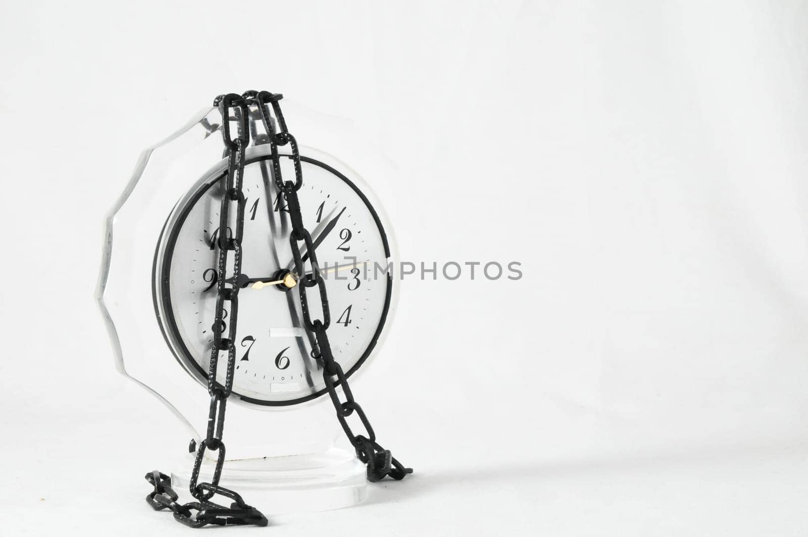 Retro Vintage Alarm Clock on a White Background