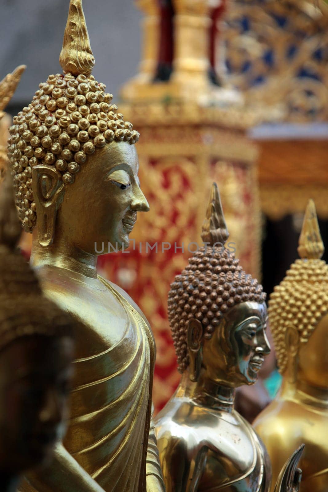 The architecture of Wat Phra That Doi Suthep Temple in Chiang Mai in northern Thailand.