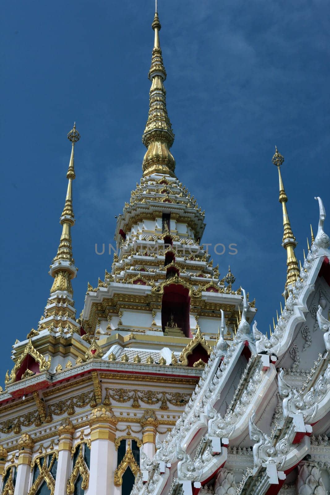 A new wat near the town of Khorat in Nakhon Ratchasima Province in northeastern Thailand in the southwestern part of Thailand in South East Asia.