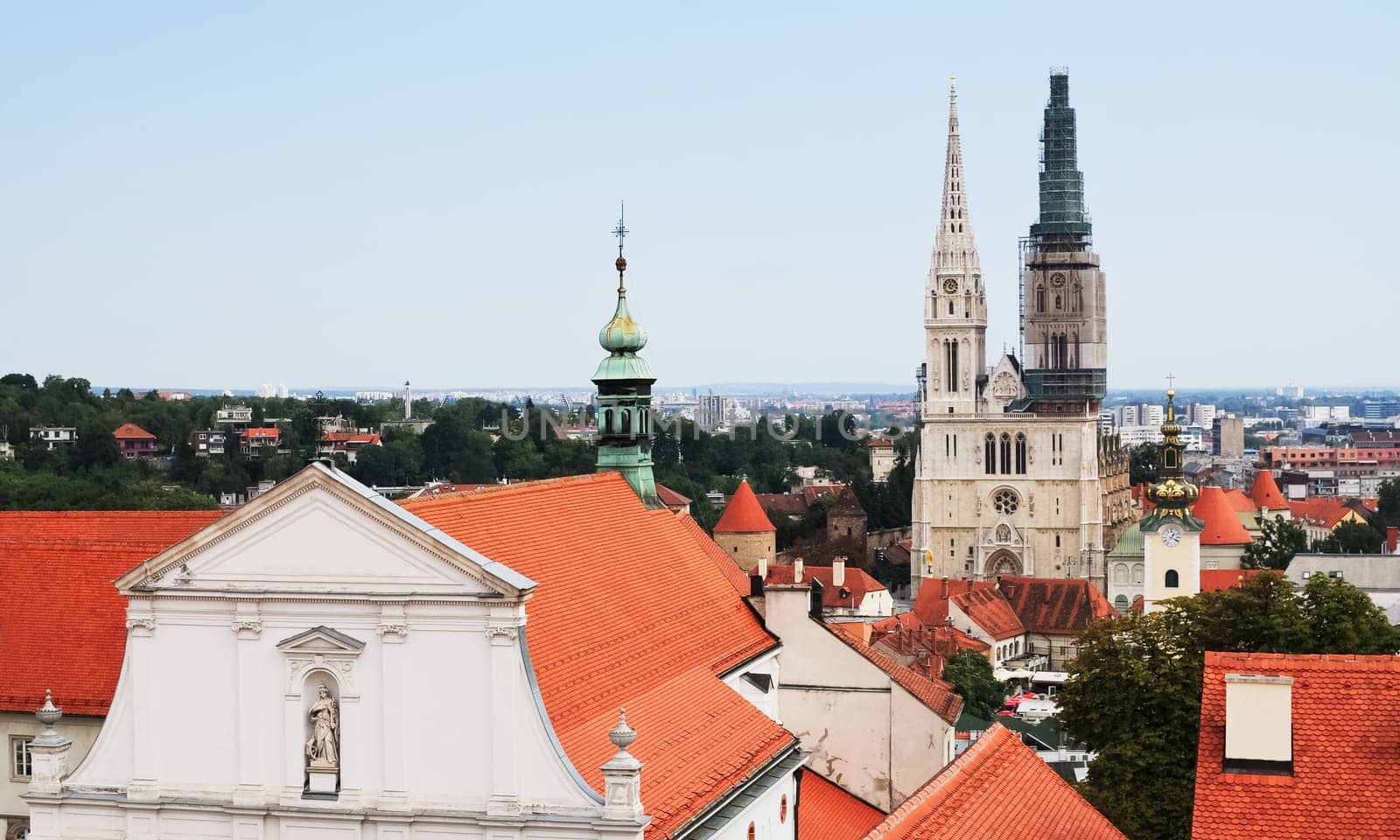 Old Town umd Cathedral of Zagreb
