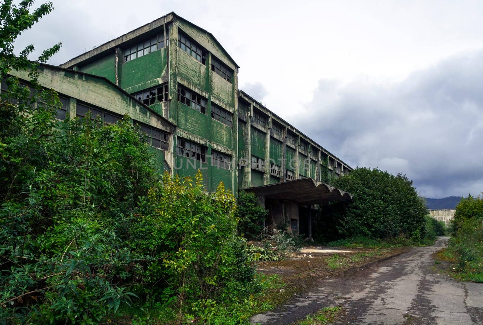 abandoned factory building, mining sector in Asturias, Spain