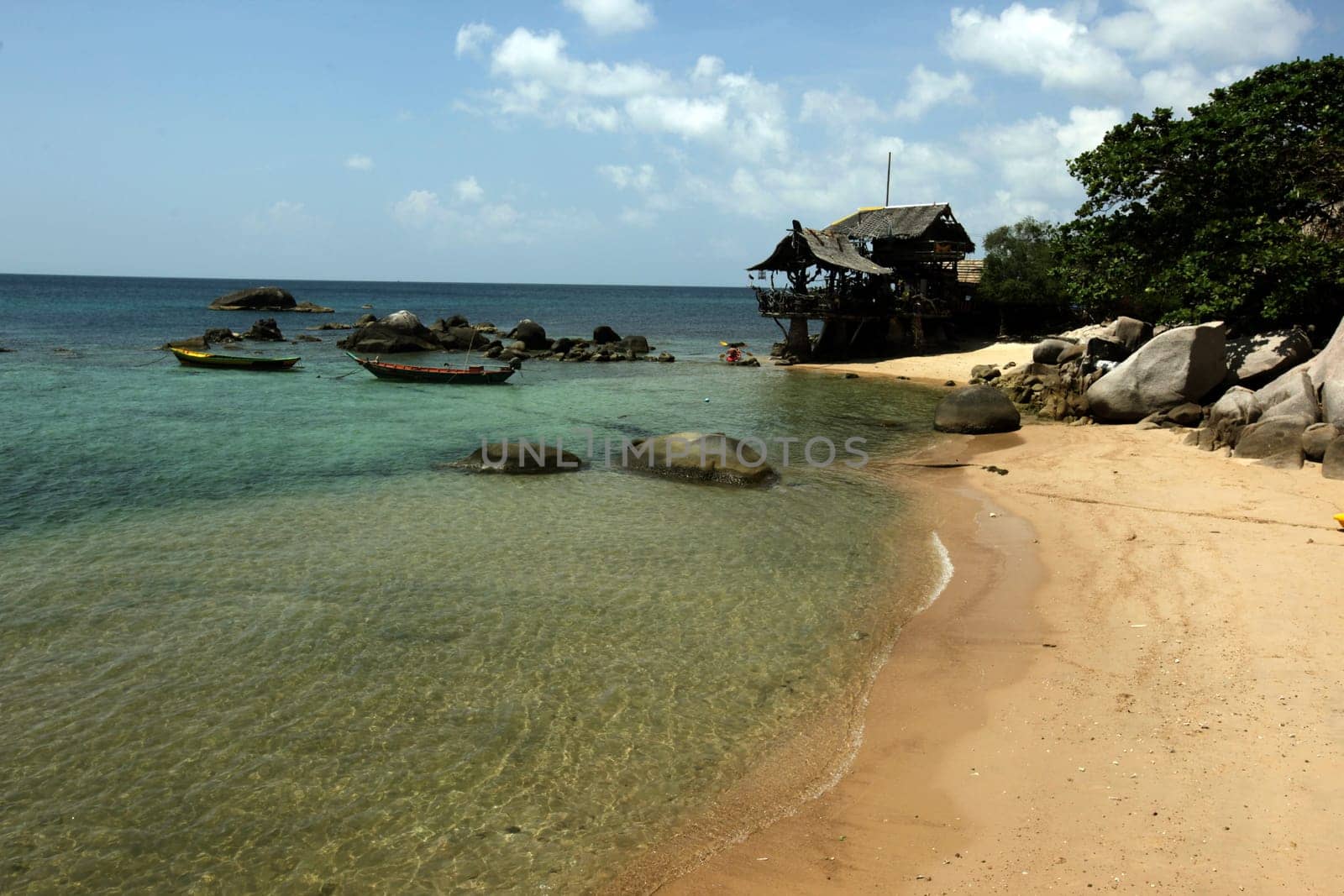The beach of Sai Naun Beach on the island of Ko Tao in the Gulf of Thailand in the south-west of Thailand in South East Asia.