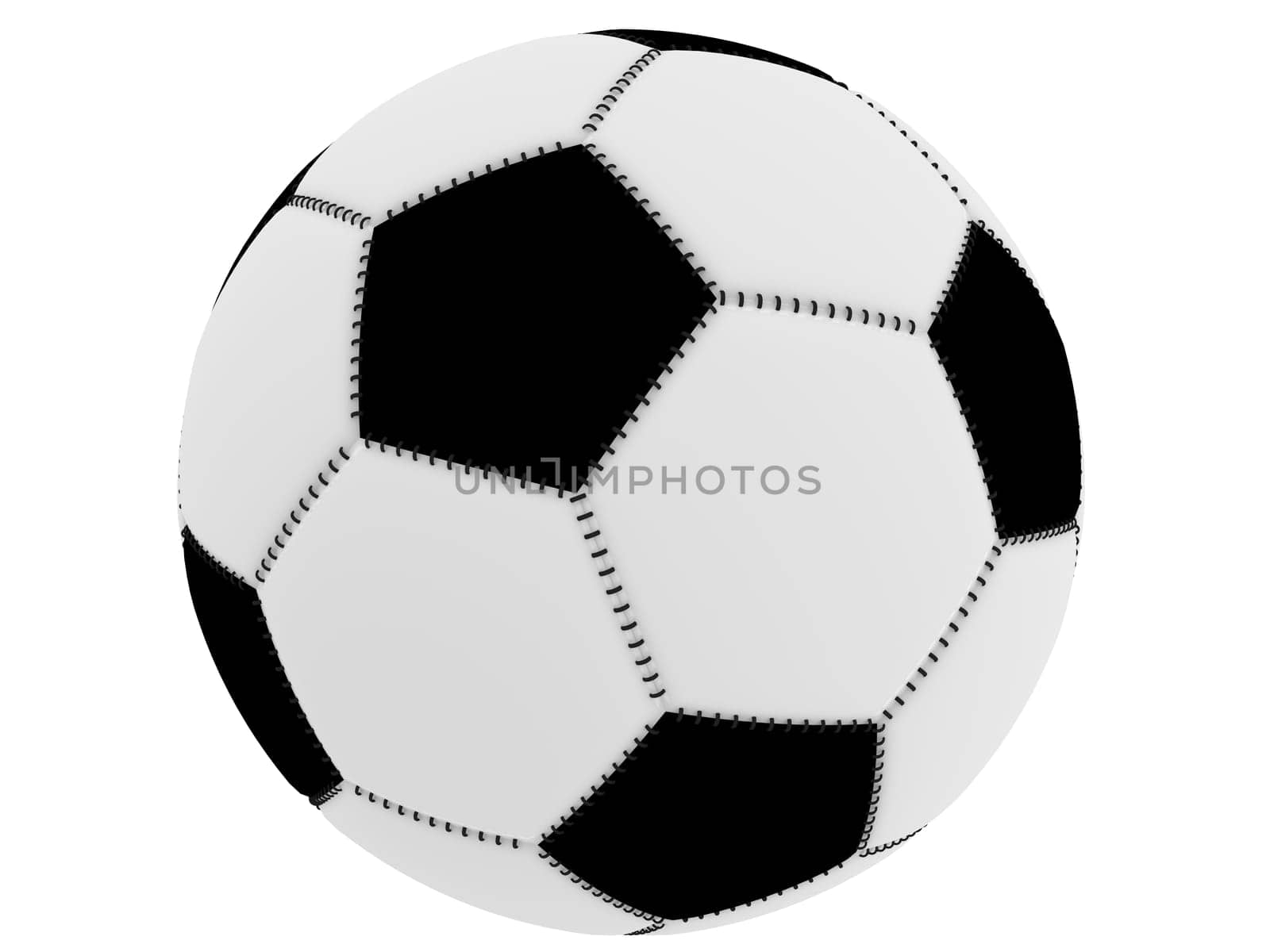 Soccer Ball with black and white details.