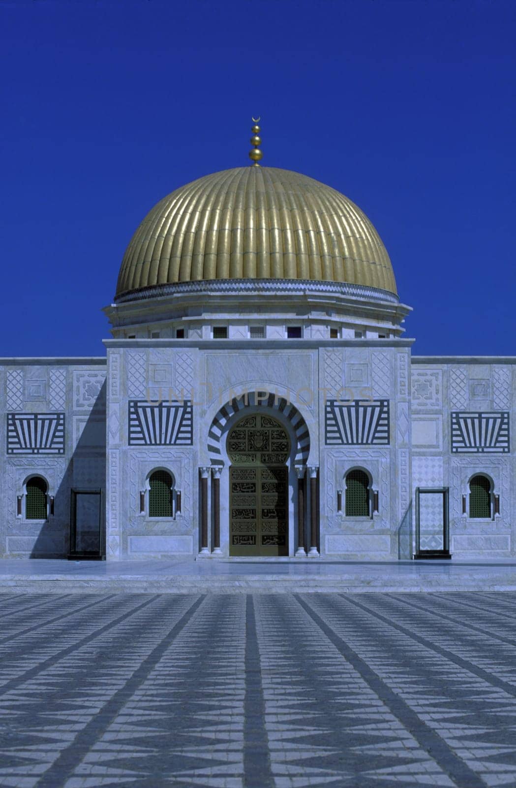 The Habib Bourguiba Mausoleum in Monastir on the Mediterranean Sea in northeastern Tunisia in North Africa.