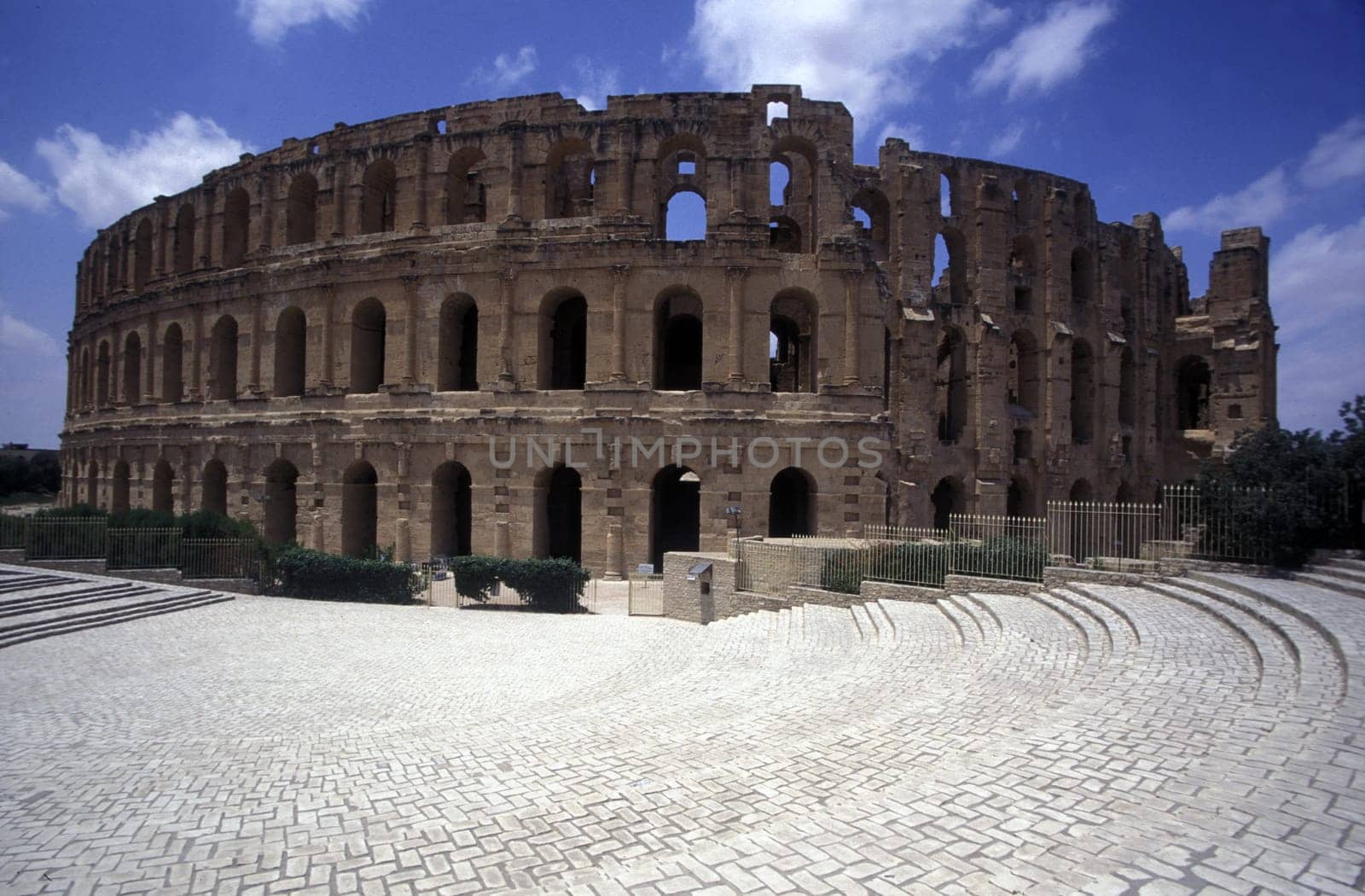 The Colloseum in El Jem in central Tunisia in North Africa.